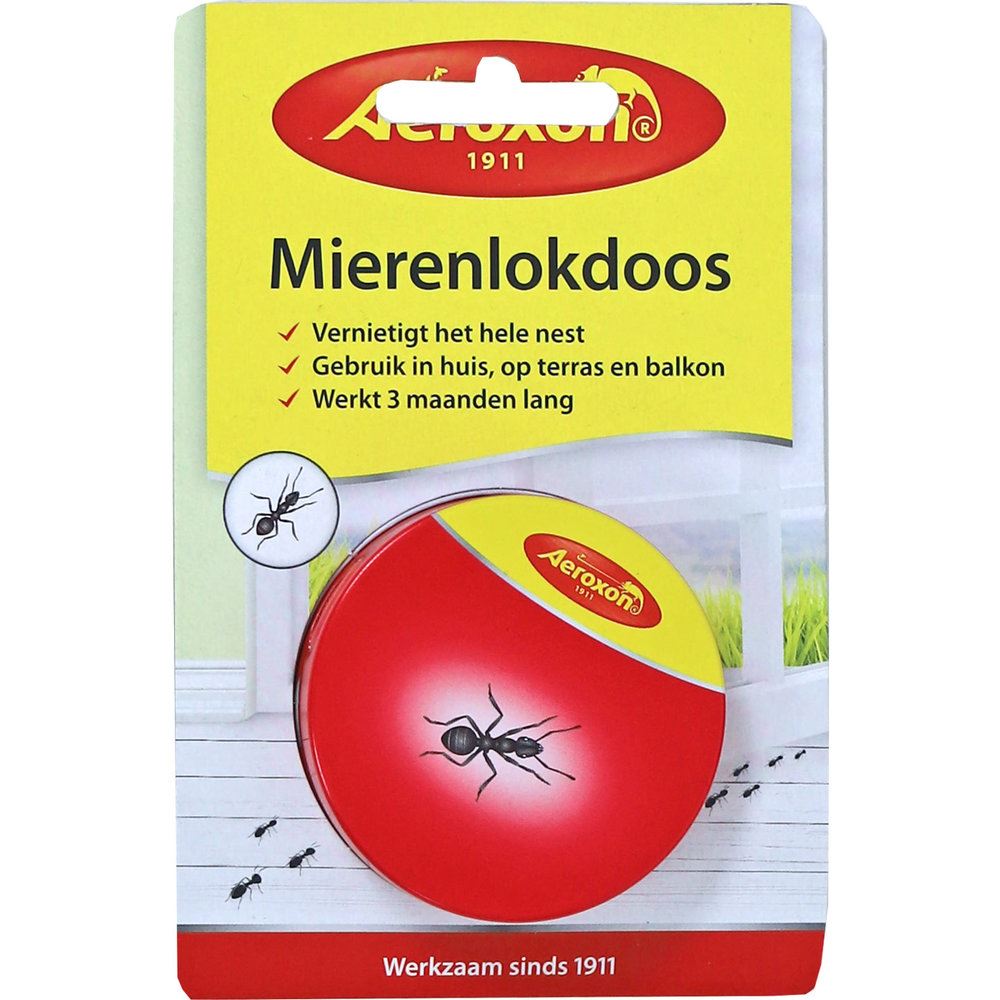 Aeroxon - Mierenlokdoos - Mieren worden onweerstaanbaar aangetrokken - Mierenbestrijding - Actieve stof met natuurlijke basis - 1 stuk afbeelding