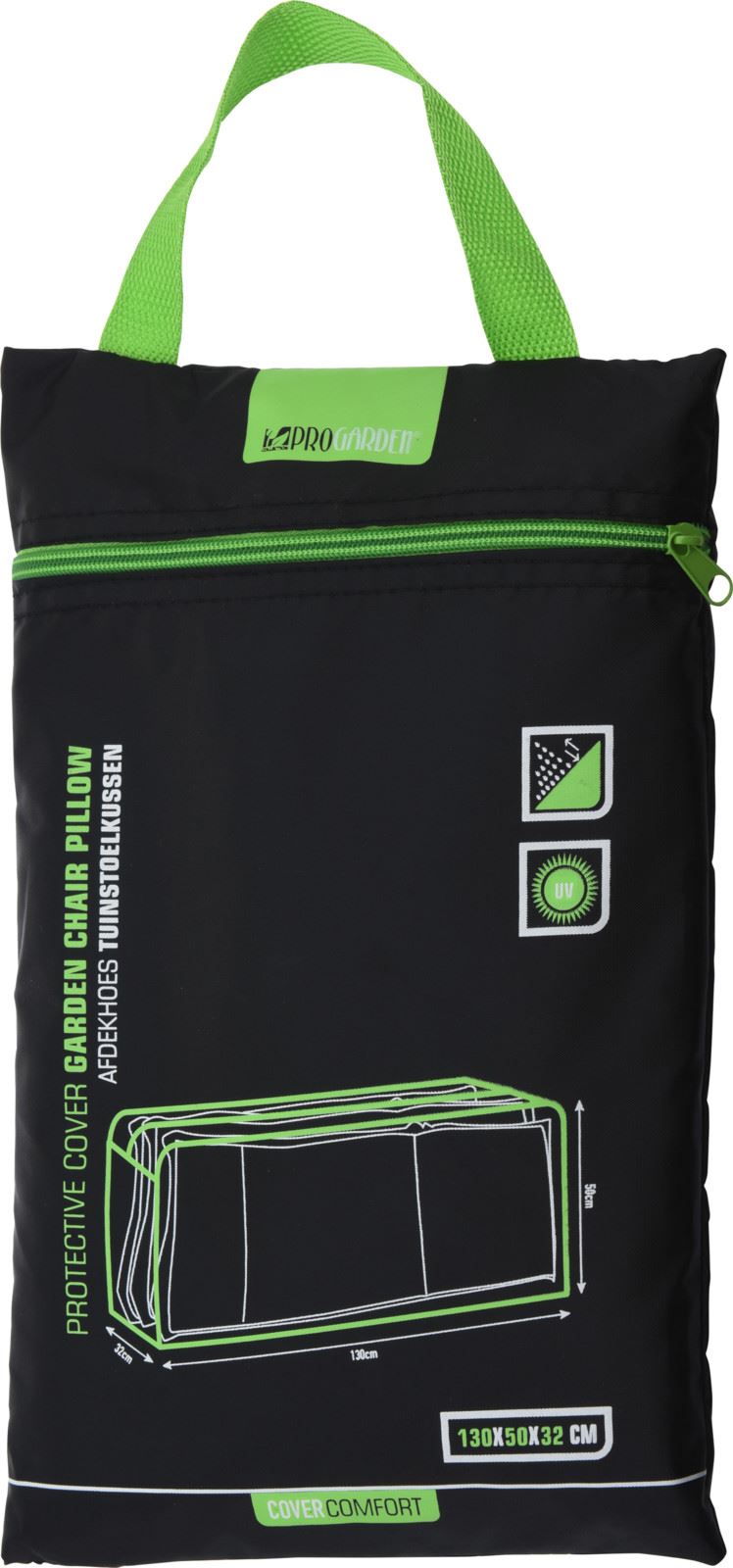 Pro Garden luxe opberghoes voor tuinkussens 130x50x32cm - opbergtas afbeelding