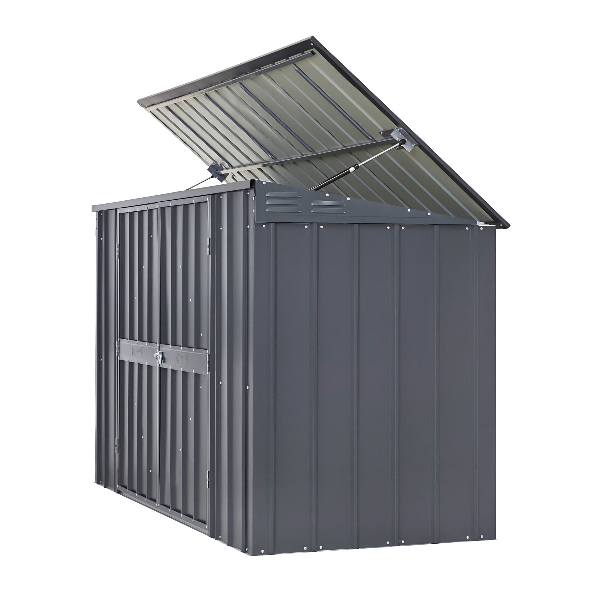 Vitavia Afvalcontainer -berging Easy 73 - antraciet - Tuinberging metaal - L233 x 95 x H131,5 cm afbeelding
