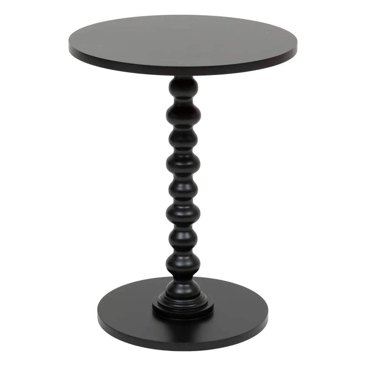 Atmosphera Bijzettafel AlexaØ38xH50 cm – Zwart – MDF – Ronde Plantenverhoger / Salontafel afbeelding