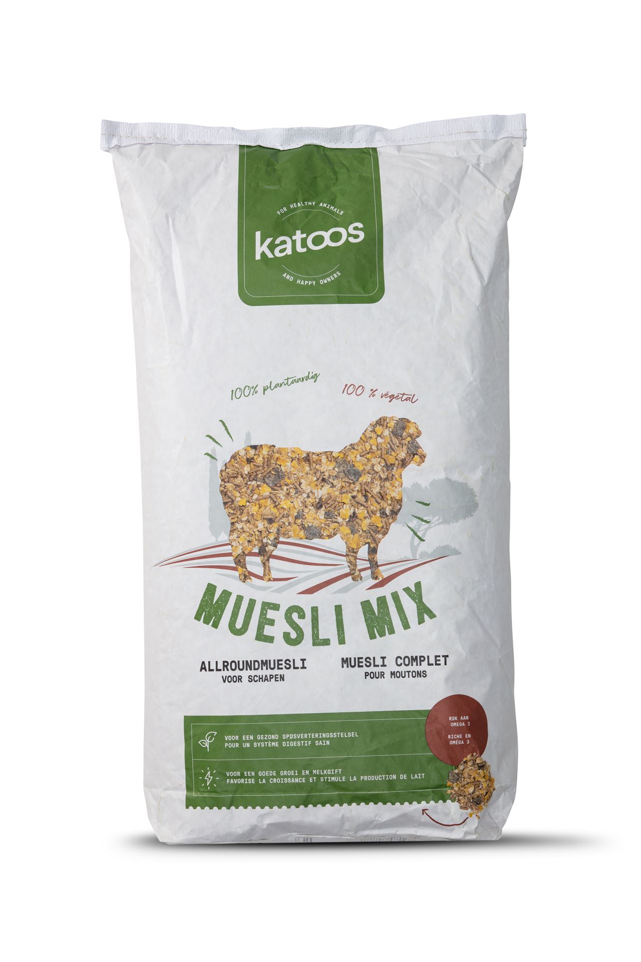 Katoos Allround Muesli mix voor schapen 15KG - Schapenvoer - Stimuleert melkproductie - Vezelrijk en hoge vitaminegehaltes afbeelding
