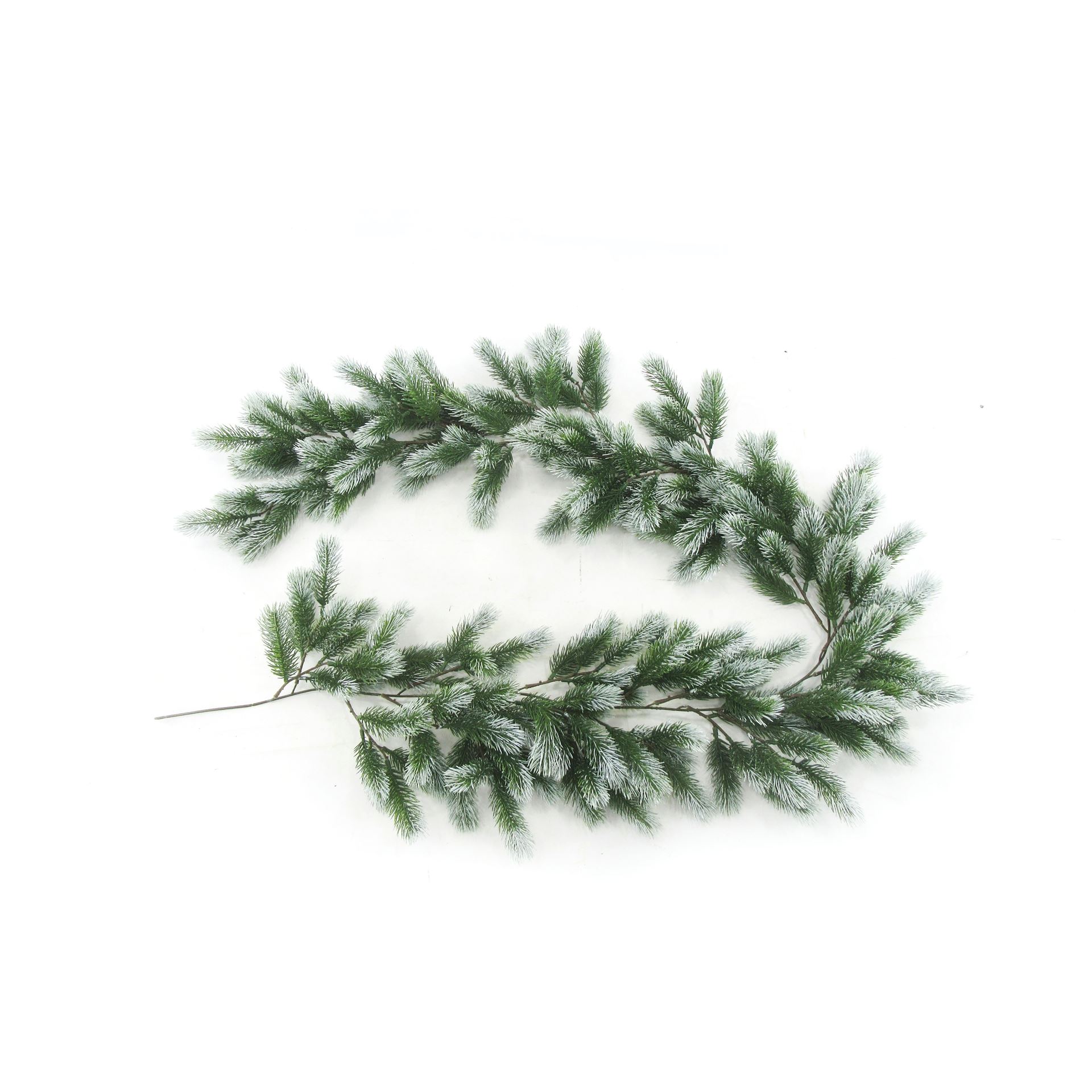 Guirlande"Alpha Frost"- groen - L170 x diameter 25 cm - frosted look afbeelding