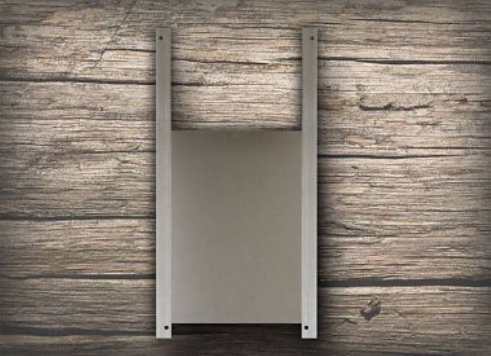 ChickenGuard aluminium luik Small met 2 alu rails - 23 x 30 cm afbeelding