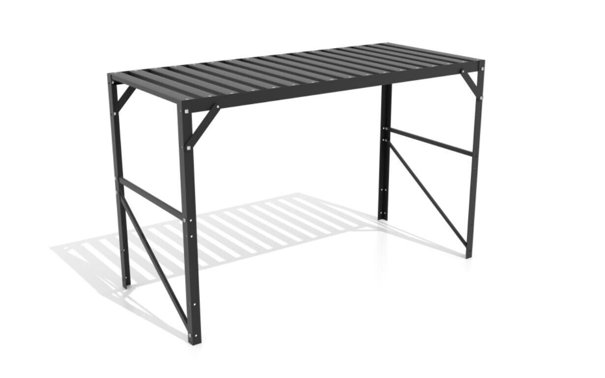 Vitavia aluminium kweektafel enkel– Zwart (121x54x76 cm) afbeelding