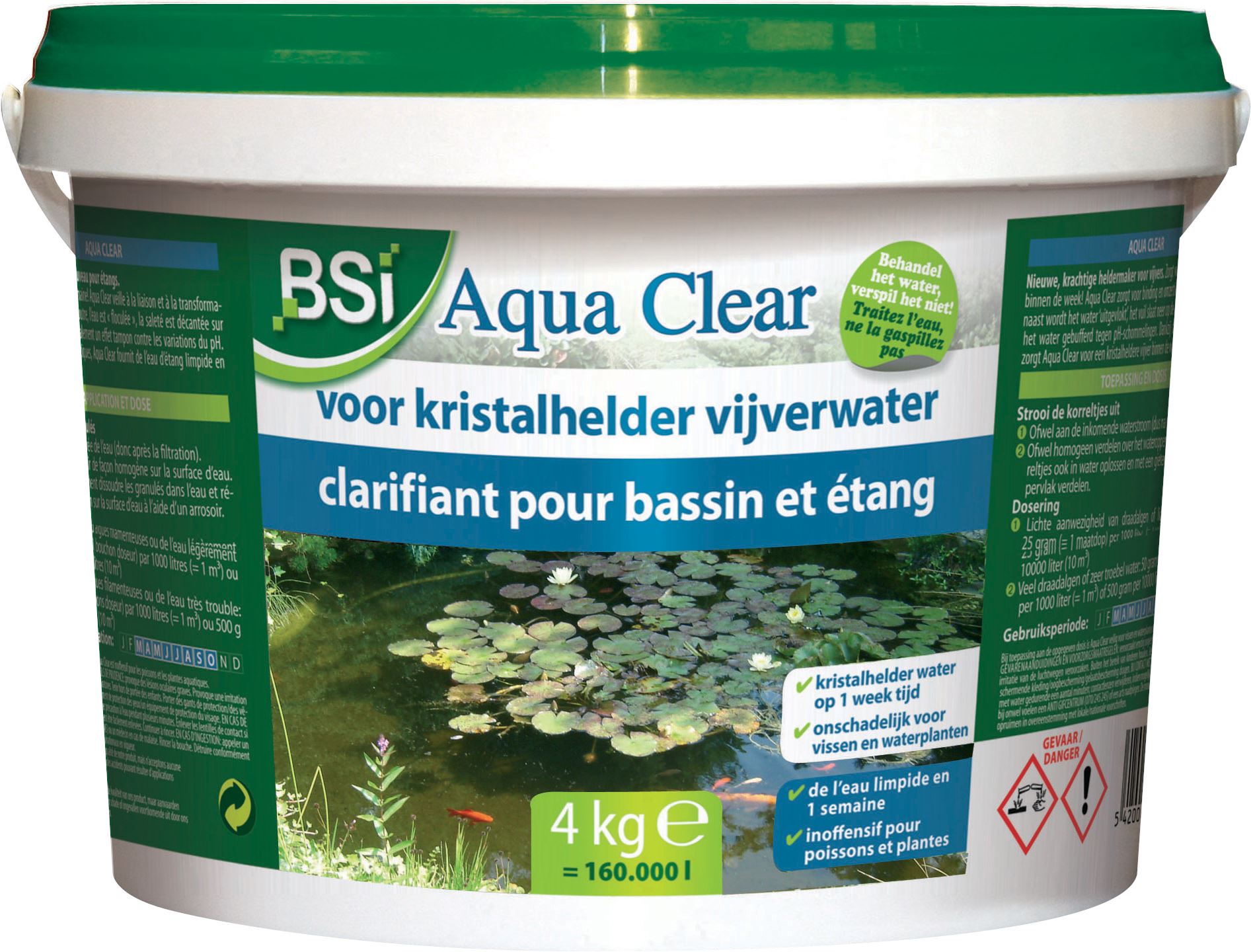 BSI Aqua Clear Heldermaker - Kristalhelder vijverwater binnen de week - 4kg voor 160 000 L afbeelding