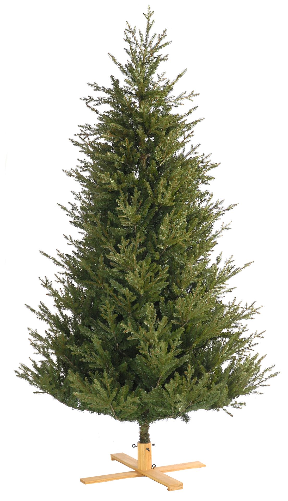 Arkansas kunstkerstboom - 228 cm - groen - Diameter 150 cm - 3.350 tips - houten voet