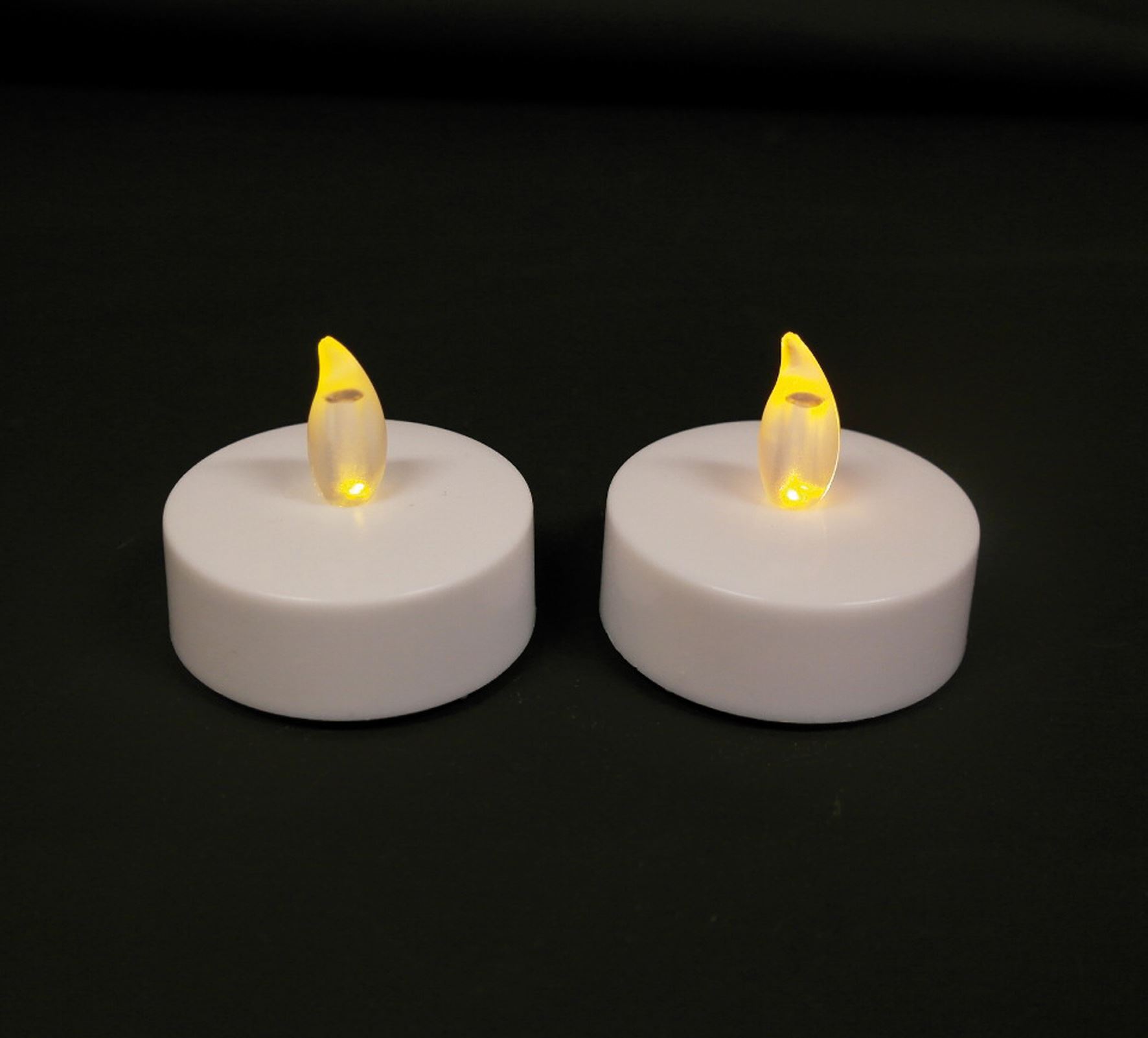Anna's Collection LED Theelichtjes Jumbo 2st– D6 x H4,5 cm – Timer – Wit – Batterij afbeelding