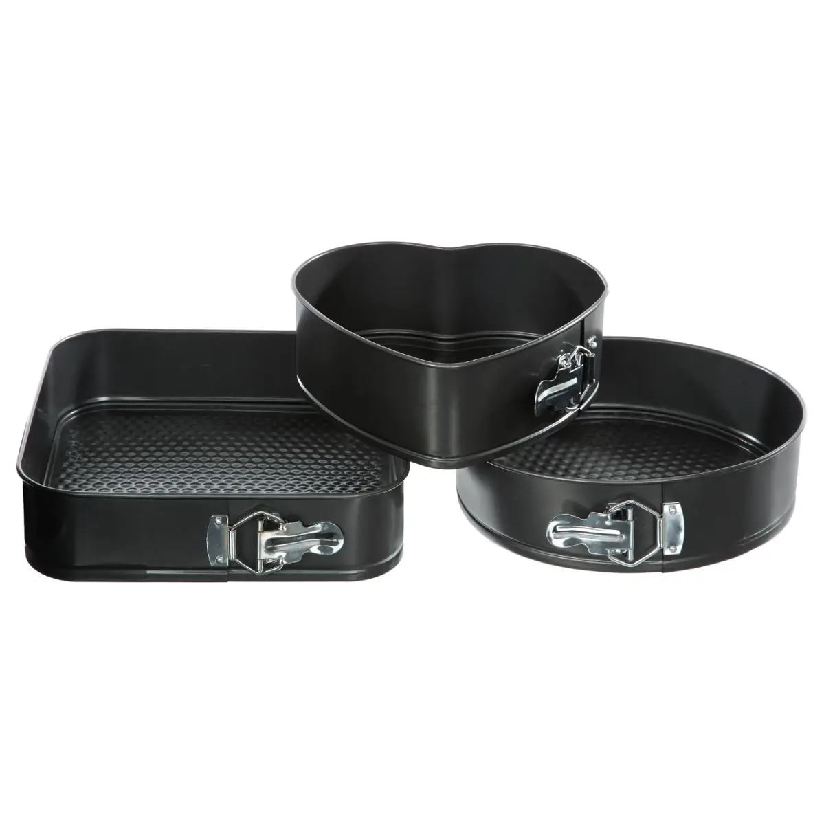 Secret de Gourmet bakvorm - Set van 3 springvormen - Hart 22 x 20 cm / RondØ 24 cm / Vierkant 26 x 26 cm afbeelding