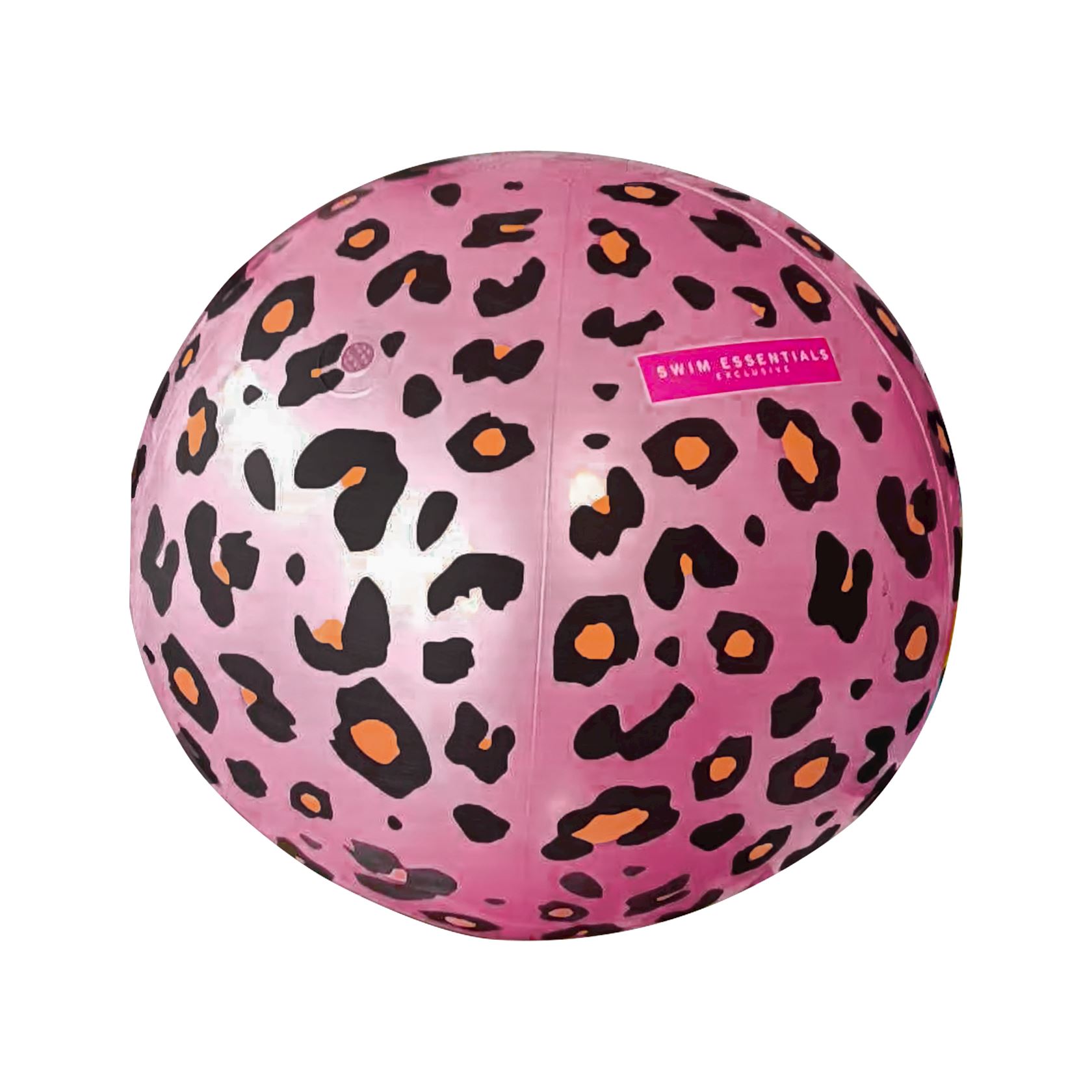 Swim Essentials opblaasbare strandbal met watersproeier Luipaardprint - roségoud - Diameter 57cm afbeelding