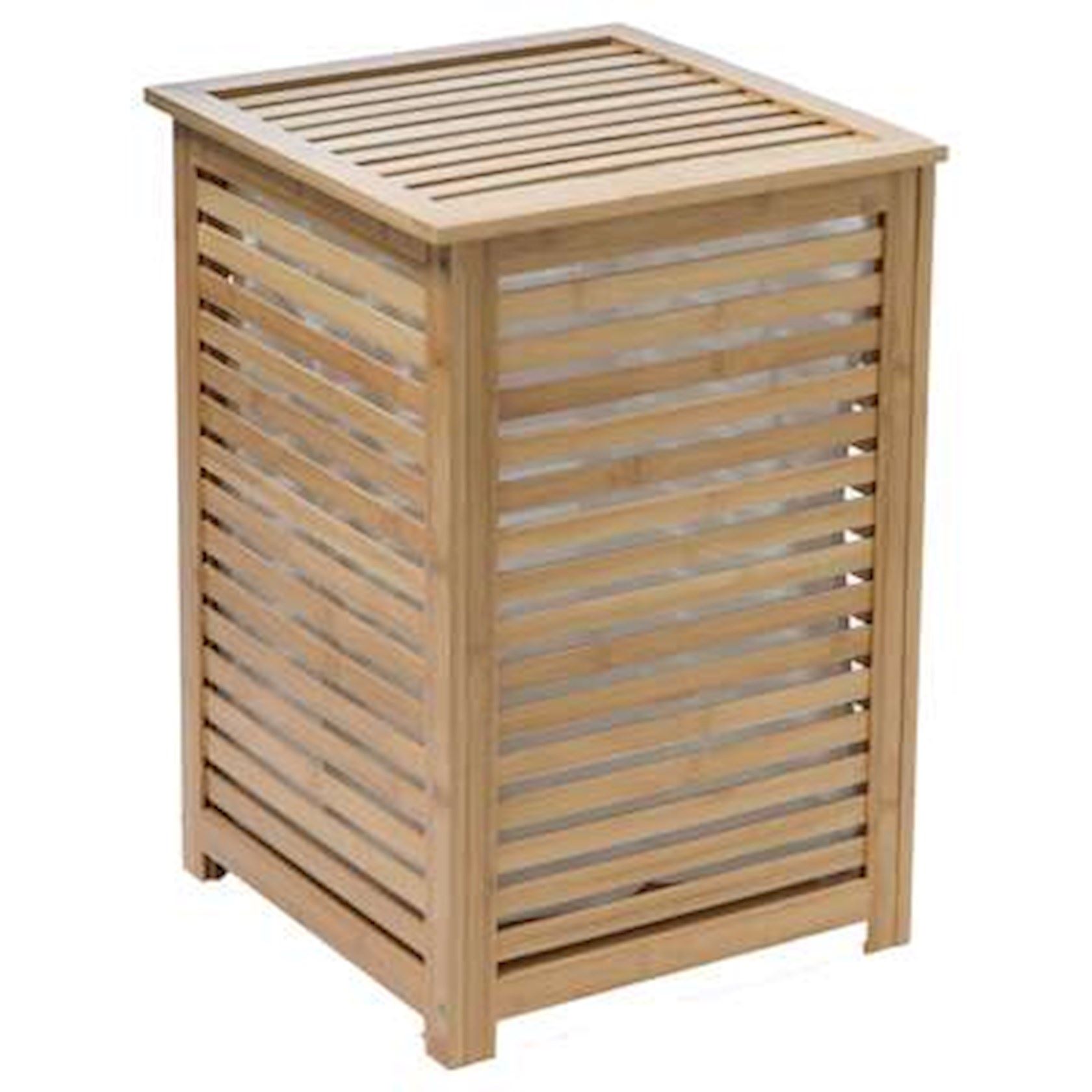 5Five Wasmand Sicela– Bamboe – Met Waszak – 65 Liter – Lichtbruin – Met Deksel afbeelding