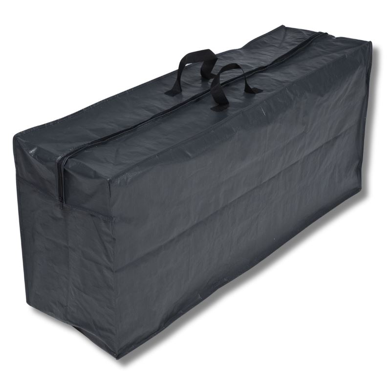 Nature hoes tuinkussens - H57x128x37cm - 100g/m² - grafietkleur - met rits