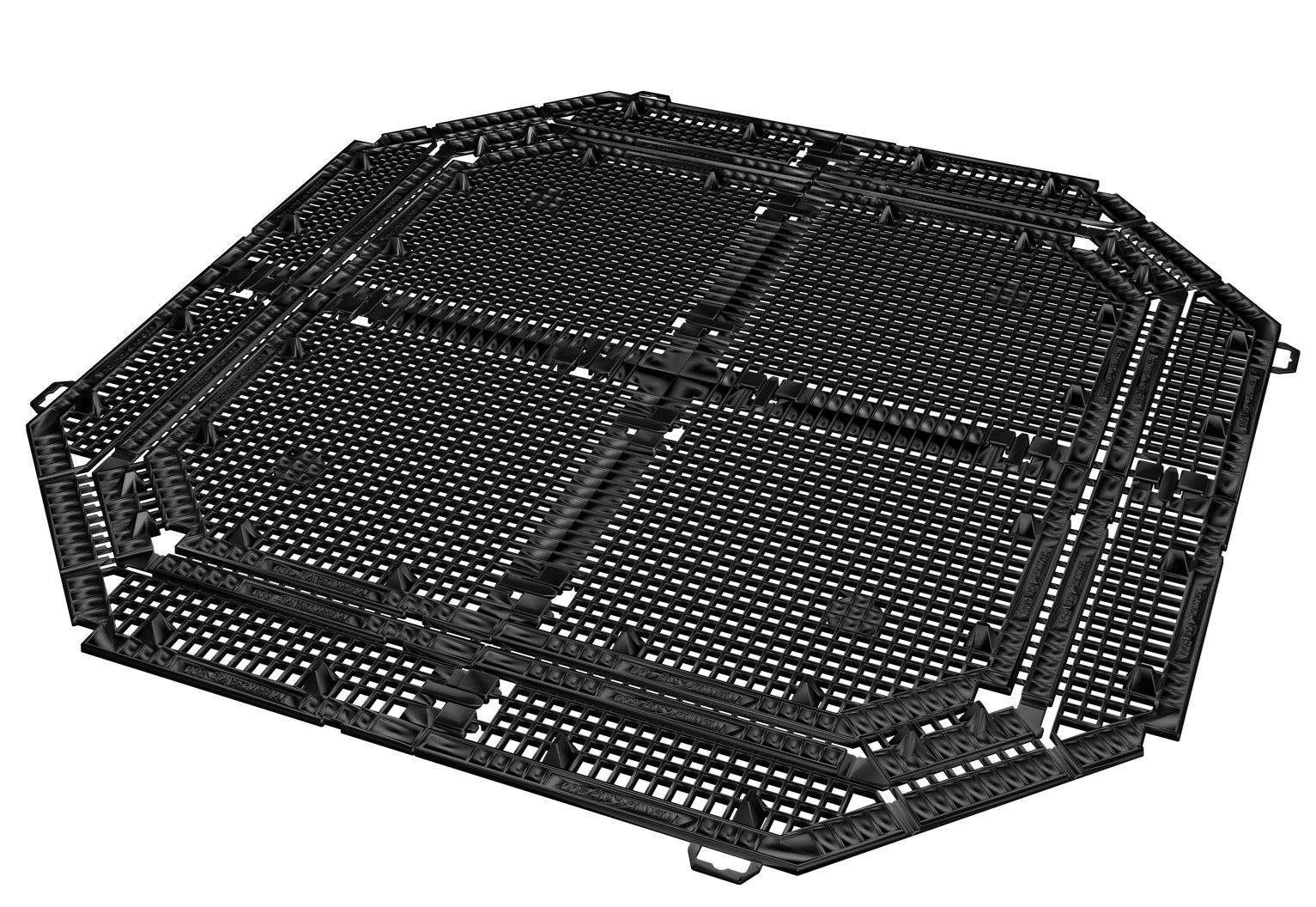 Garantia beschermrooster eco zwart - Compostvat - 80x80x2cm afbeelding