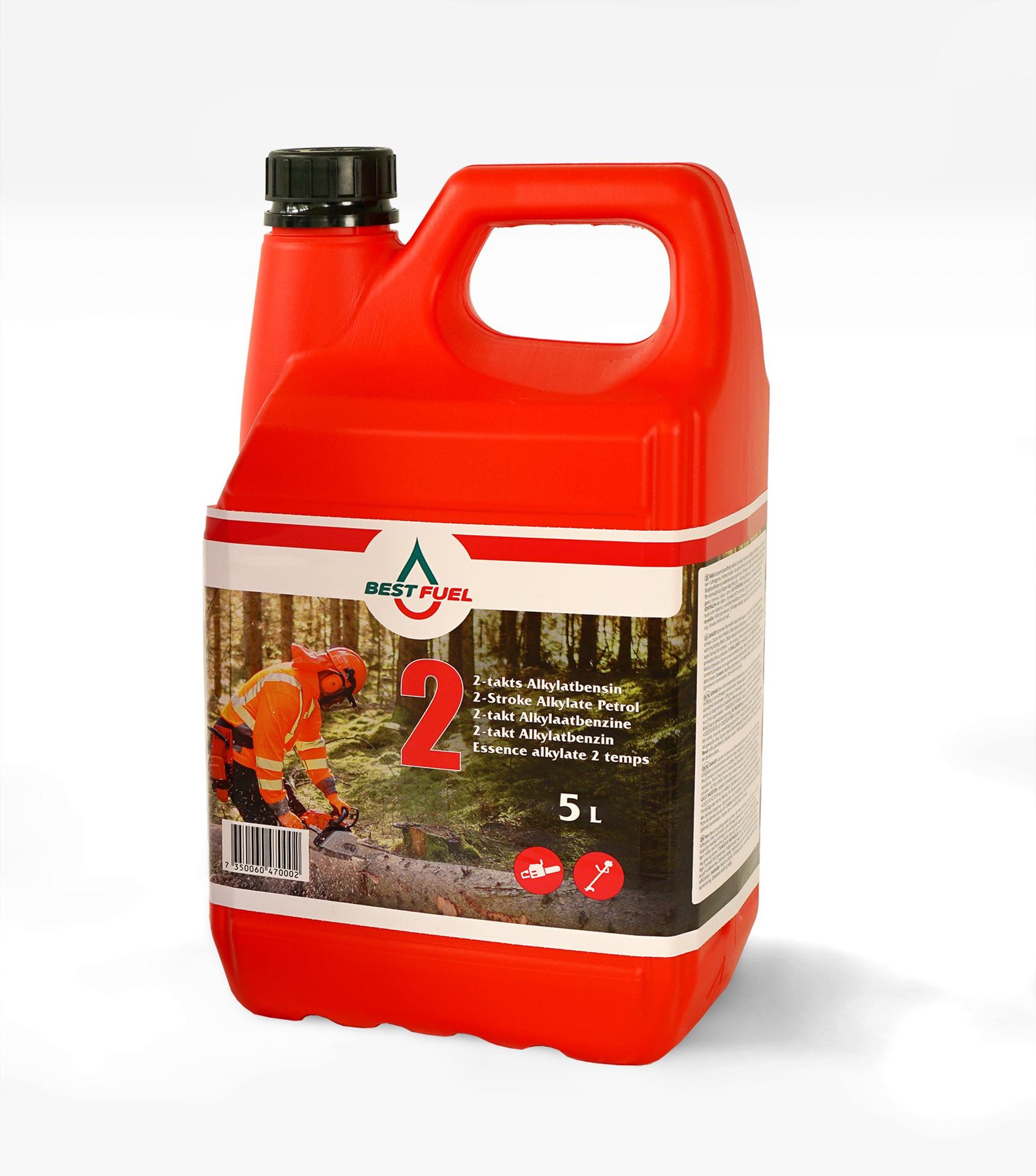 Best Fuel 2-takt Alkylaatbenzine 5L– Kant-en-klaar voor je 2-taktmachines – Ultra-schone brandstof - 1:50 voorgemengd - Biologisch afbreekbare olie - Geen bio-ethanol afbeelding