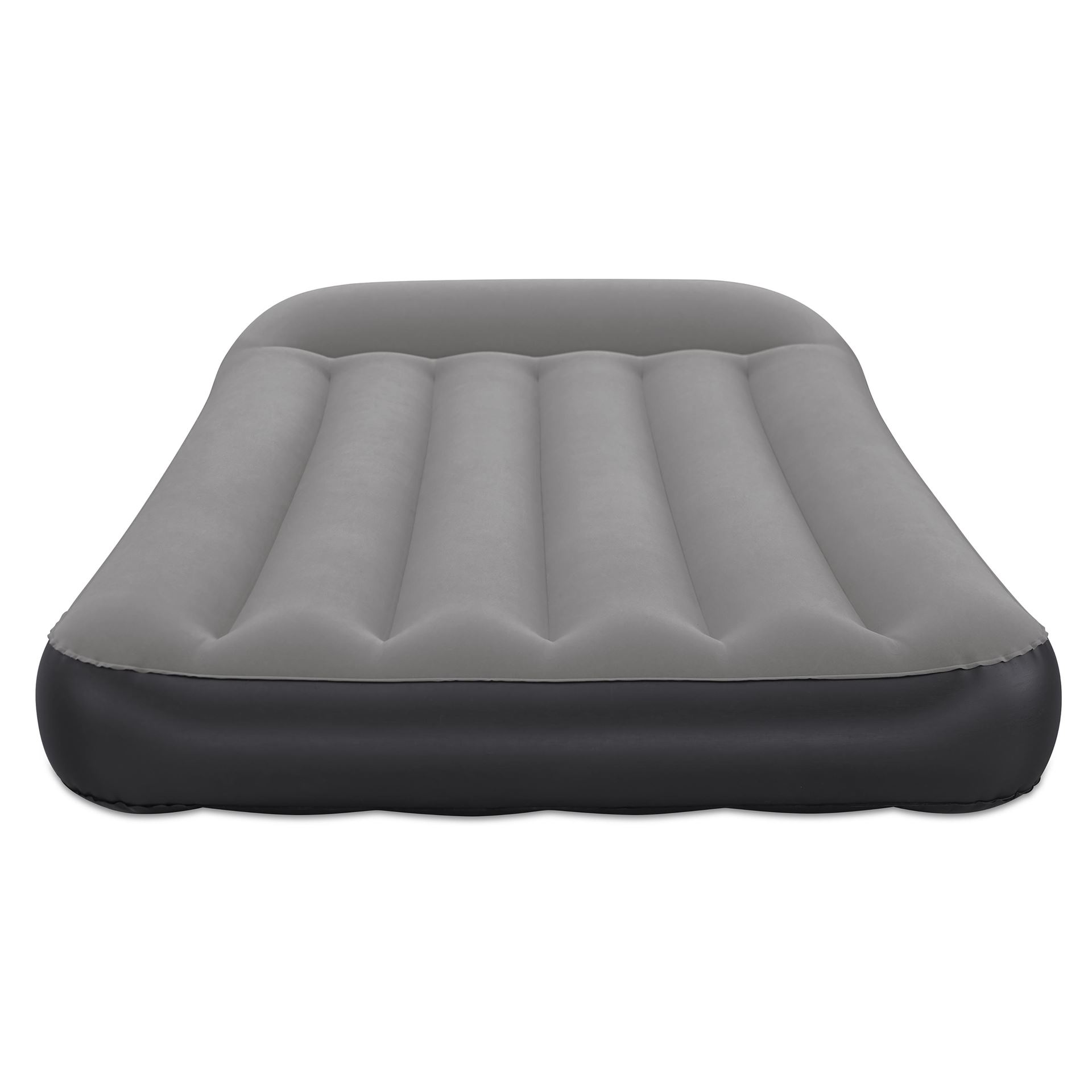 Bestway luchtbed'Tritech Twin'- 188x99x30 cm - met ingebouwde herlaadbare USB pomp - blauw/grijs - Binnen&buiten afbeelding