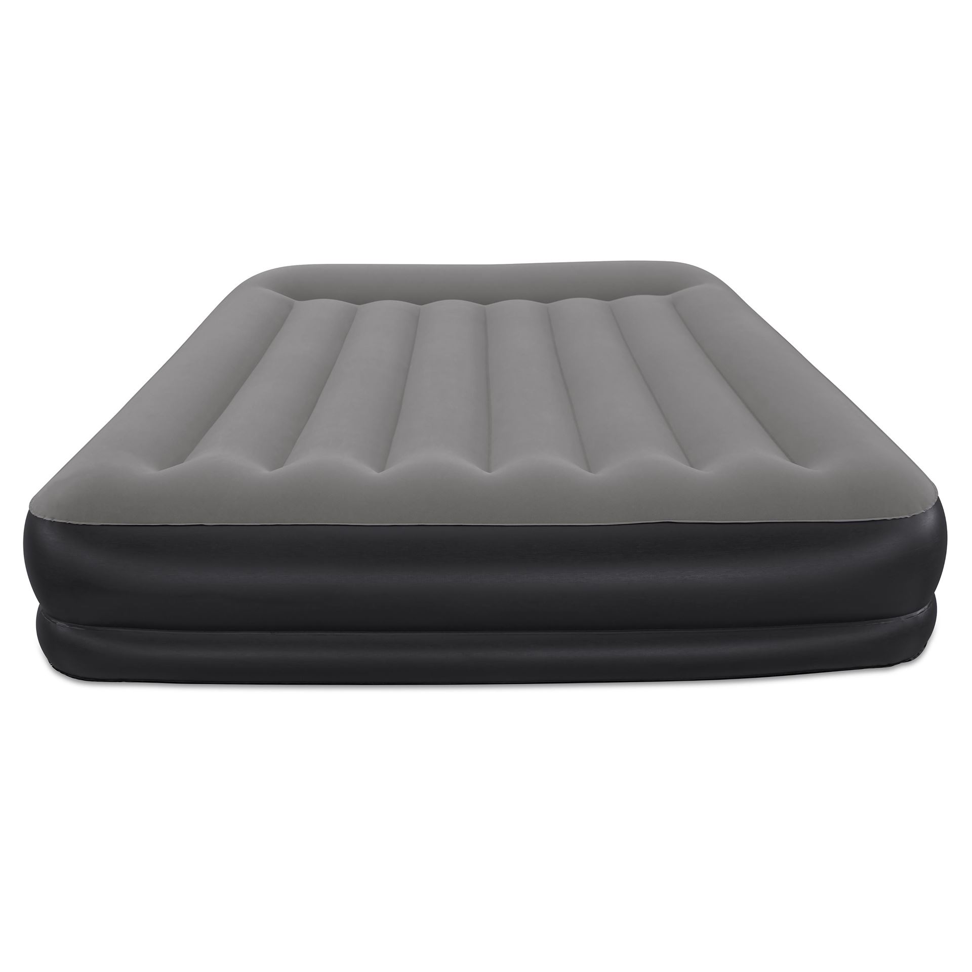 Bestway luchtbed'Tritech Queen'- 203x152x36 cm - met ingebouwde USB pomp - zwart/grijs - binnen&buiten afbeelding