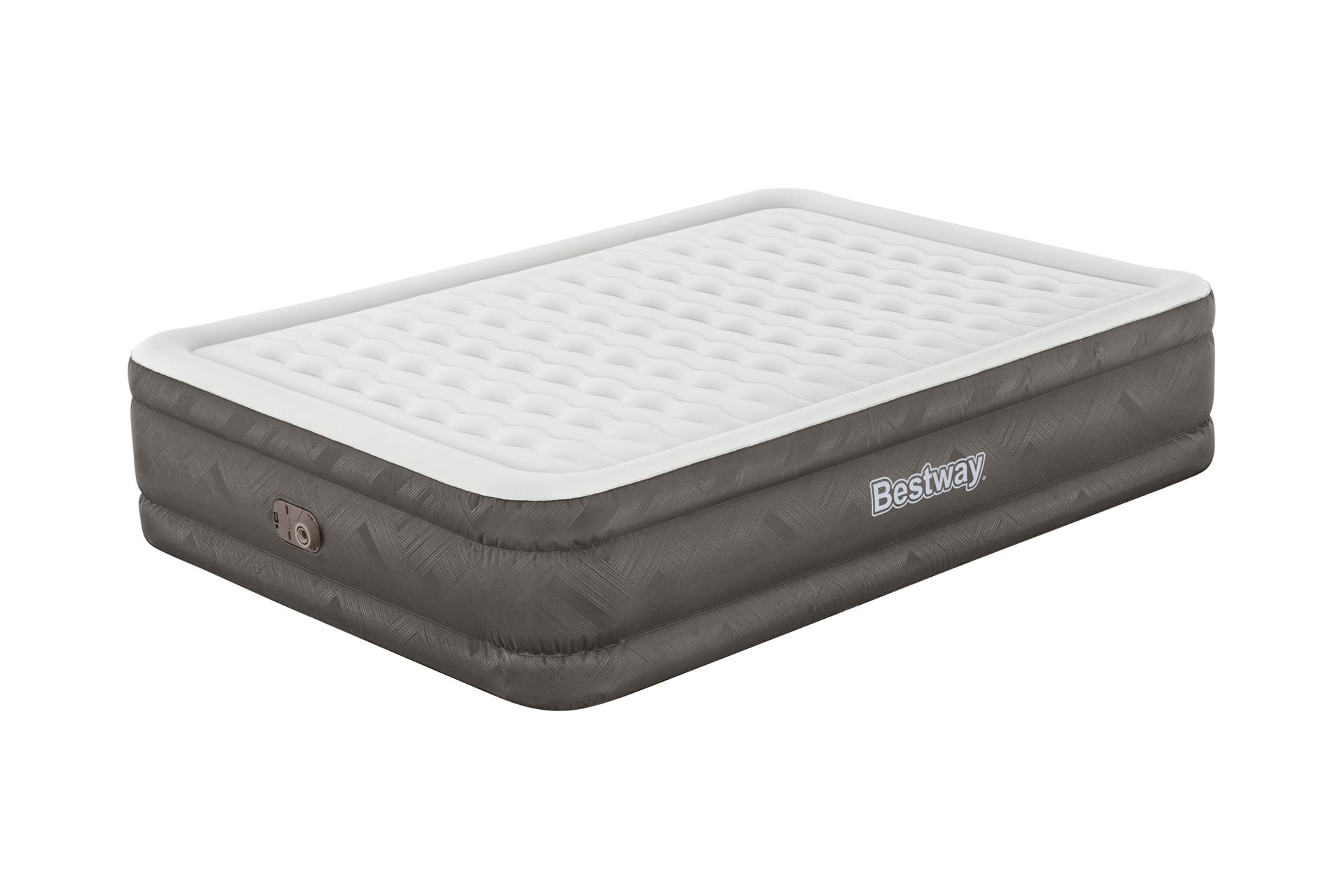 Bestway luchtbed'Fortech Queen'- 203x152x46 cm - met ingebouwde pomp - bruin/grijs afbeelding
