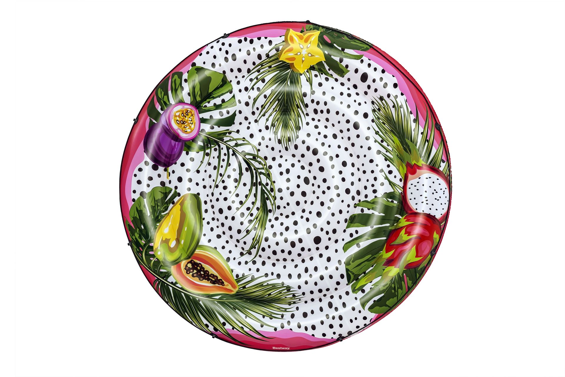 Bestway opblaasbare luchtmatras Fruits of Paradise zwembadeiland -Ø 173 x 25 cm - 2 personen afbeelding