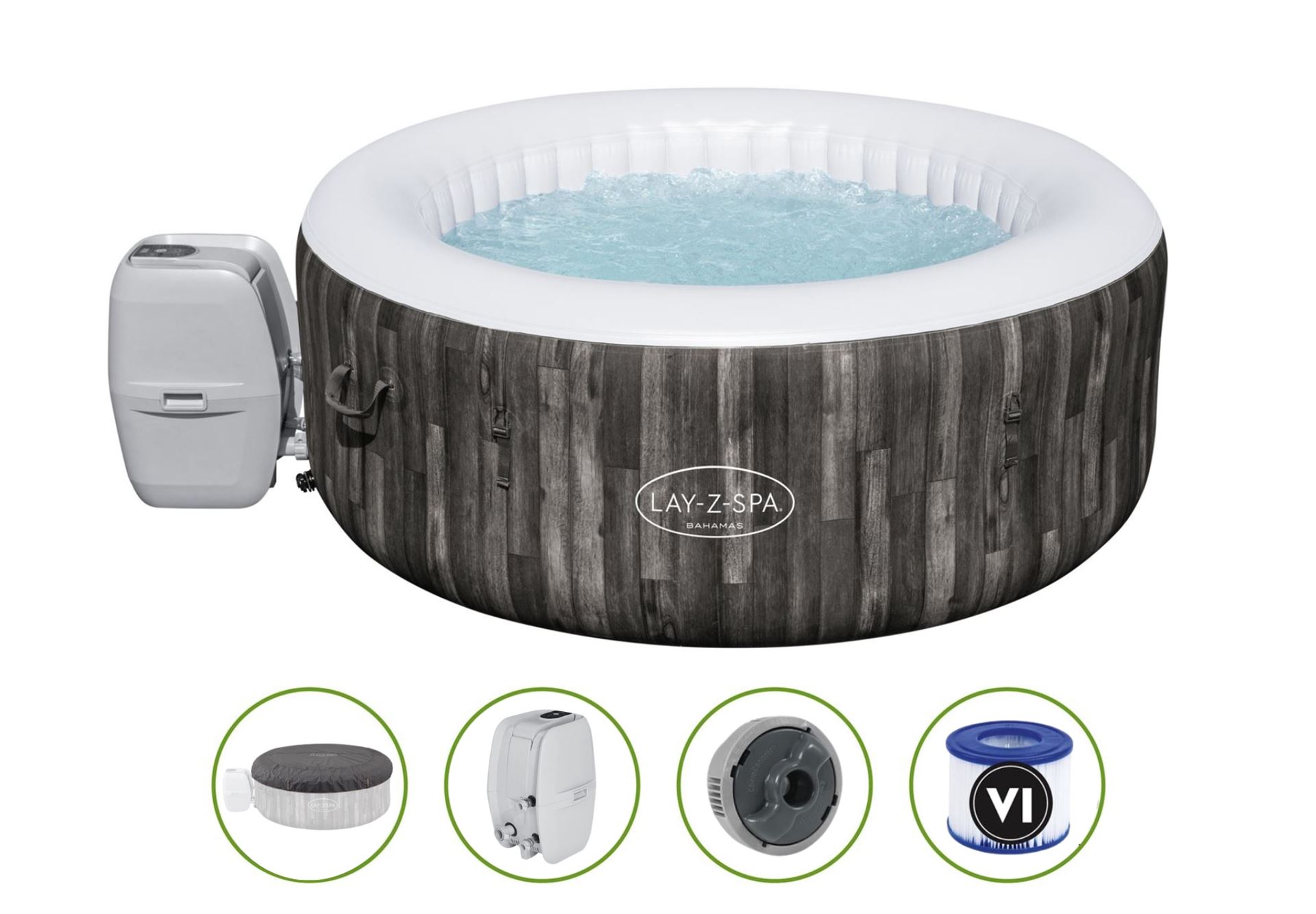 Bestway Lay-Z-Spa Bahamas AirJet opblaasbare spa - 2-4 personen afbeelding