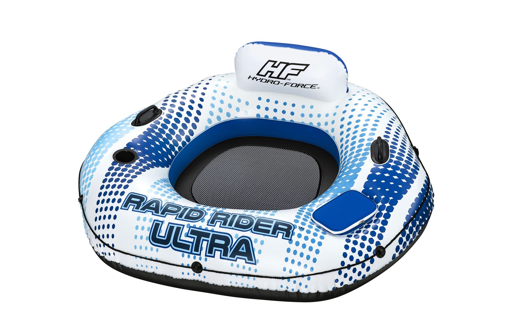 Bestway opblaasbare zwemband/loungestoel Hydro-Force Rapid Rider - L152 x B132 x H50 cm afbeelding