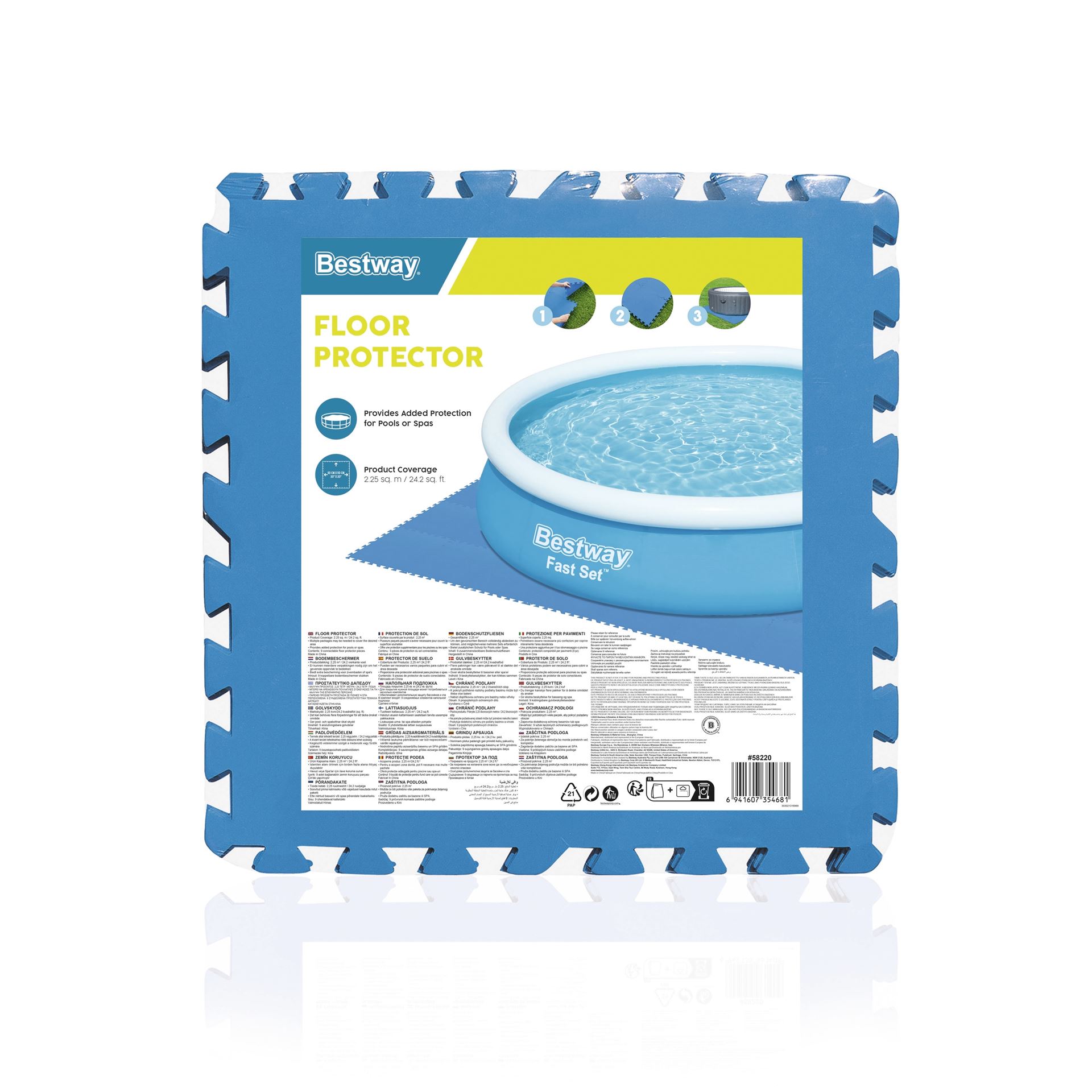 Bestway vloertegels L50 x B50 cm (blauw) – set van 8 stuks aanbieding met korting