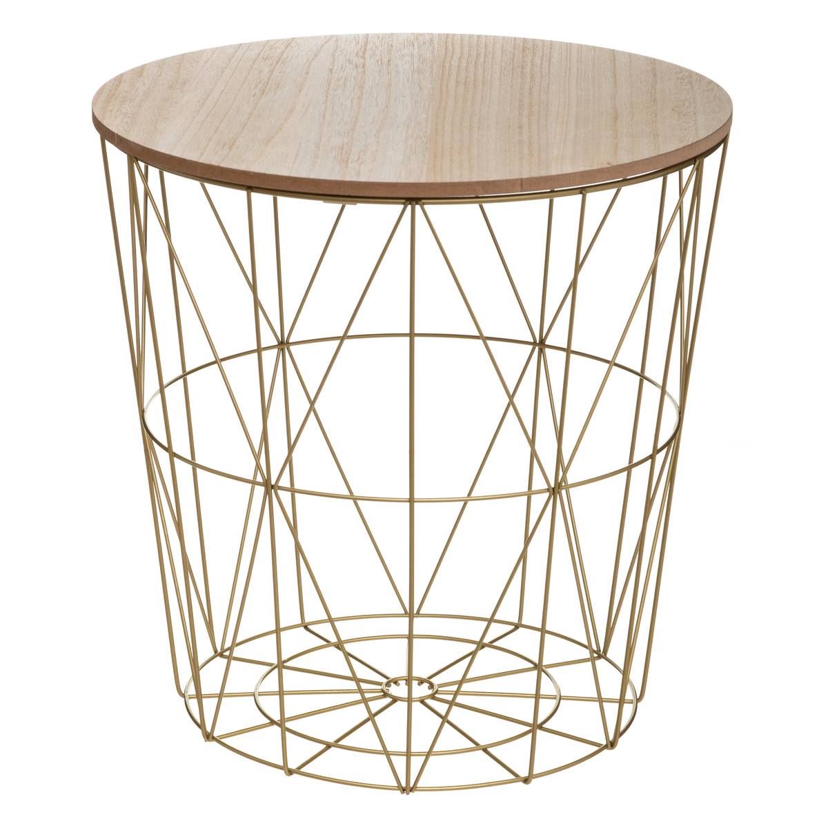 Atmosphera gouden Kumi Koffietafel met Metalen Poten - IJzeren Canopy - E27 Fitting - Kabellengte 105 cm afbeelding