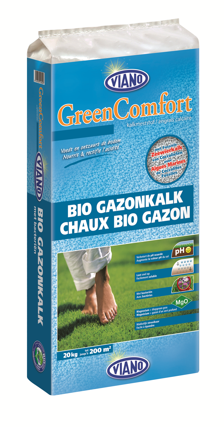 Viano gazonkalk - 20kg tot 200m² - bio afbeelding