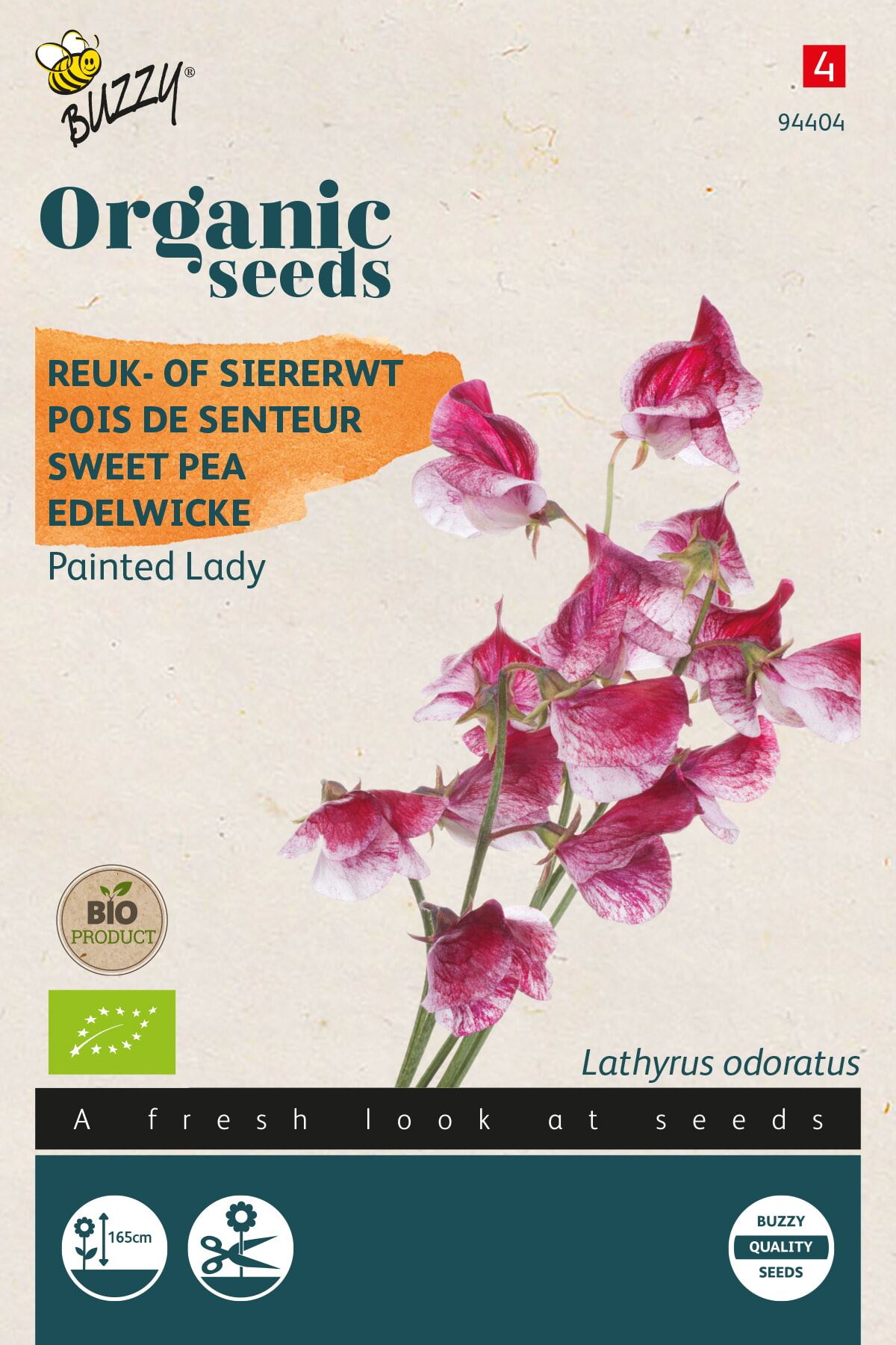 Buzzy® Bio Reuk- of Siererwt zaden - Painted Lady afbeelding