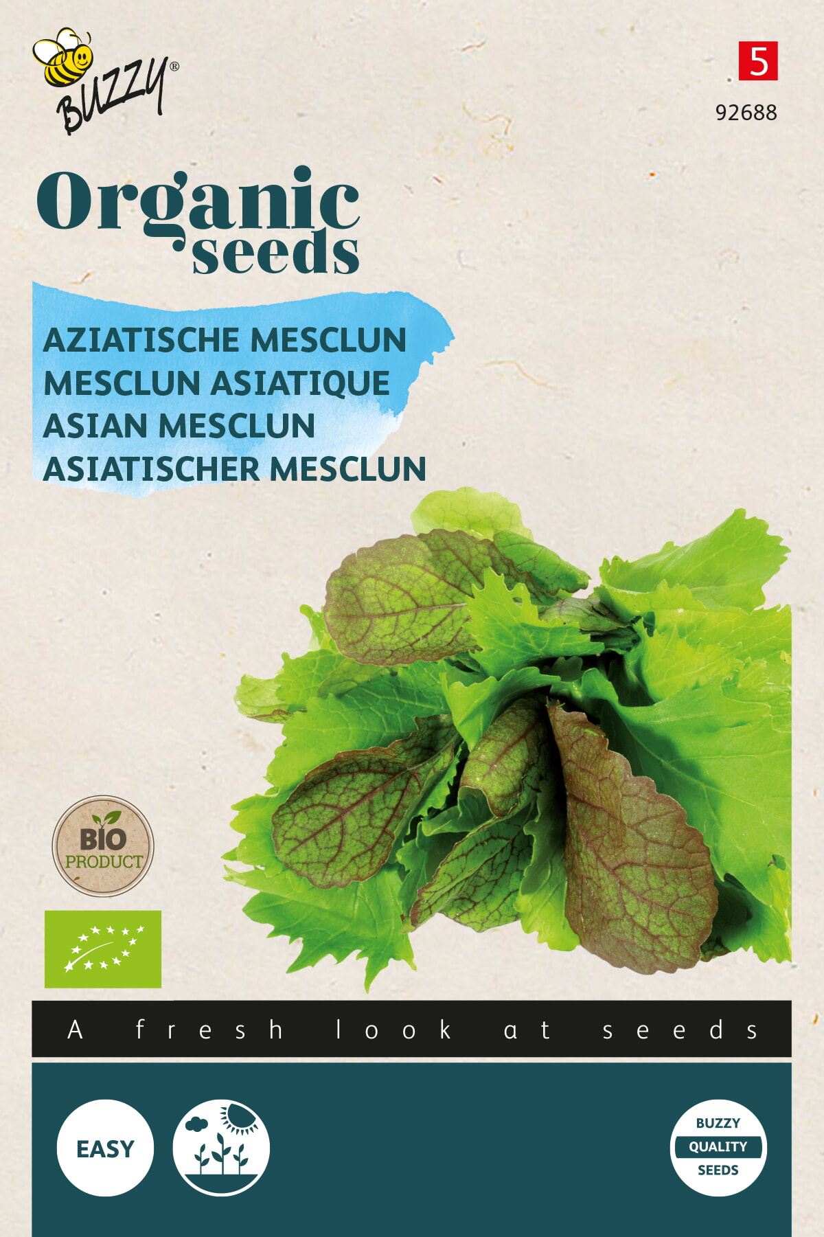 Buzzy® Bio Mesclun Aziatisch zaden afbeelding