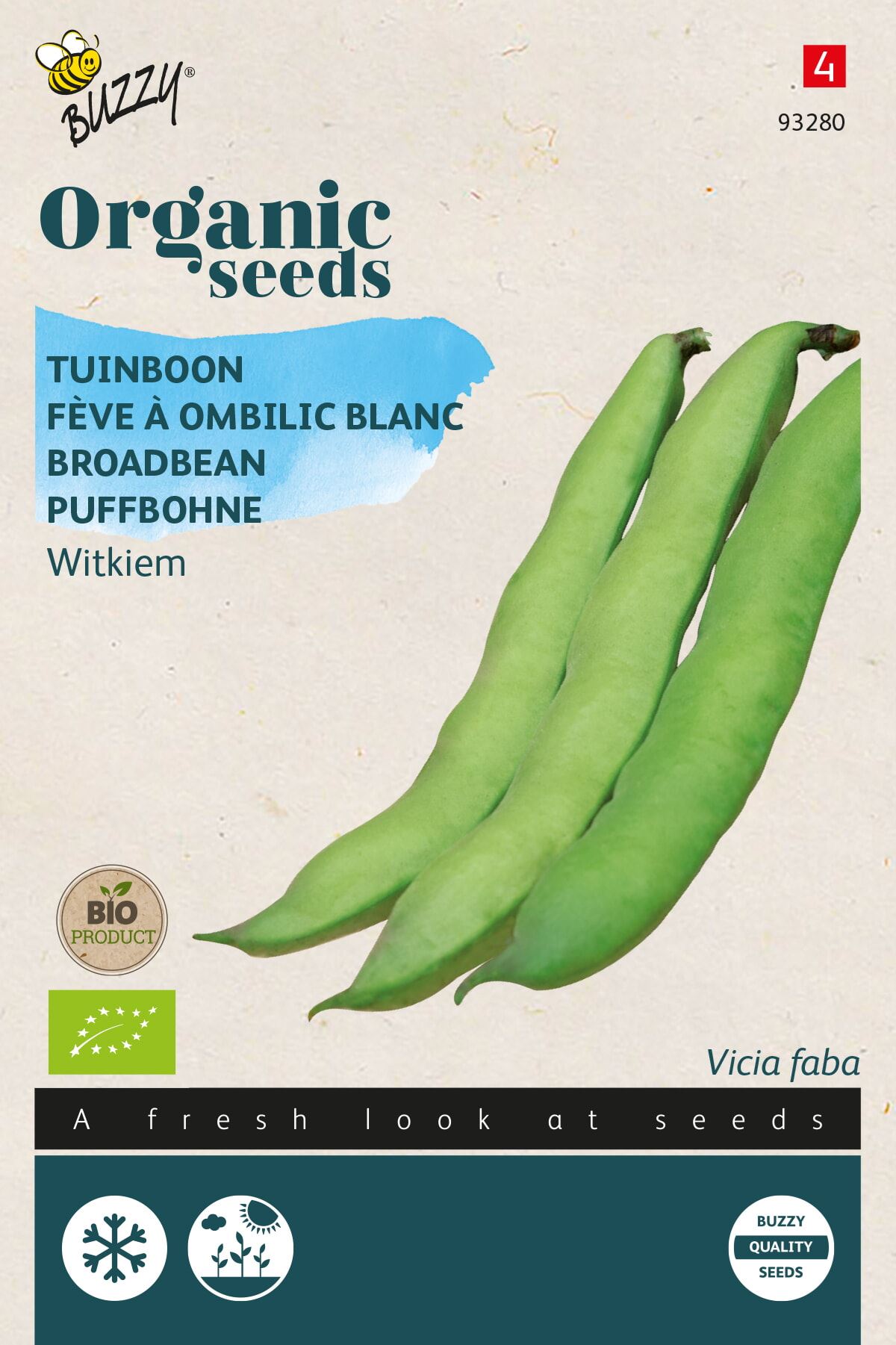 Buzzy® Bio Tuinbonen zaden - Witkiem afbeelding