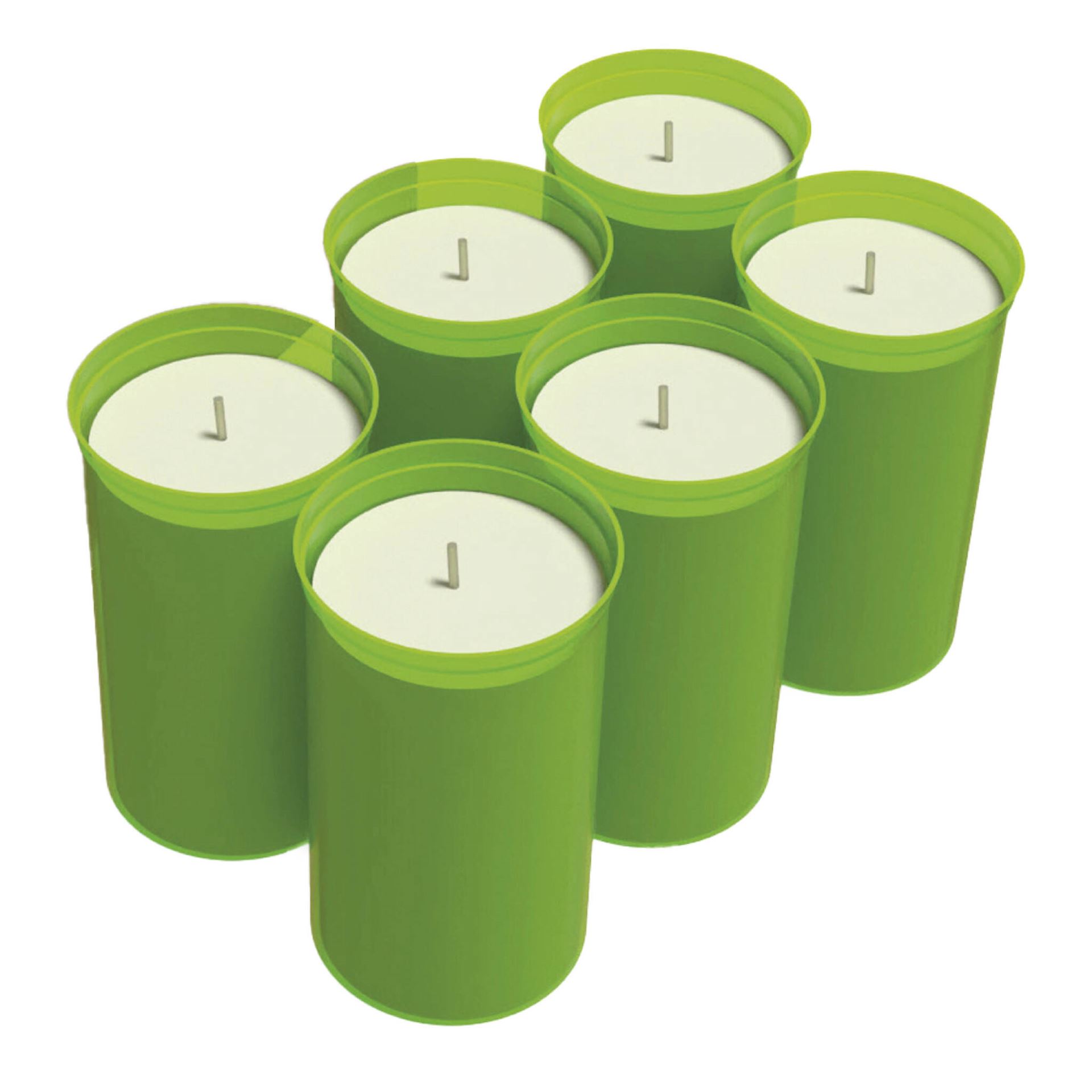 BioGreen ecologische kaars Firefly zonder paraffine - groen - 6 stuks