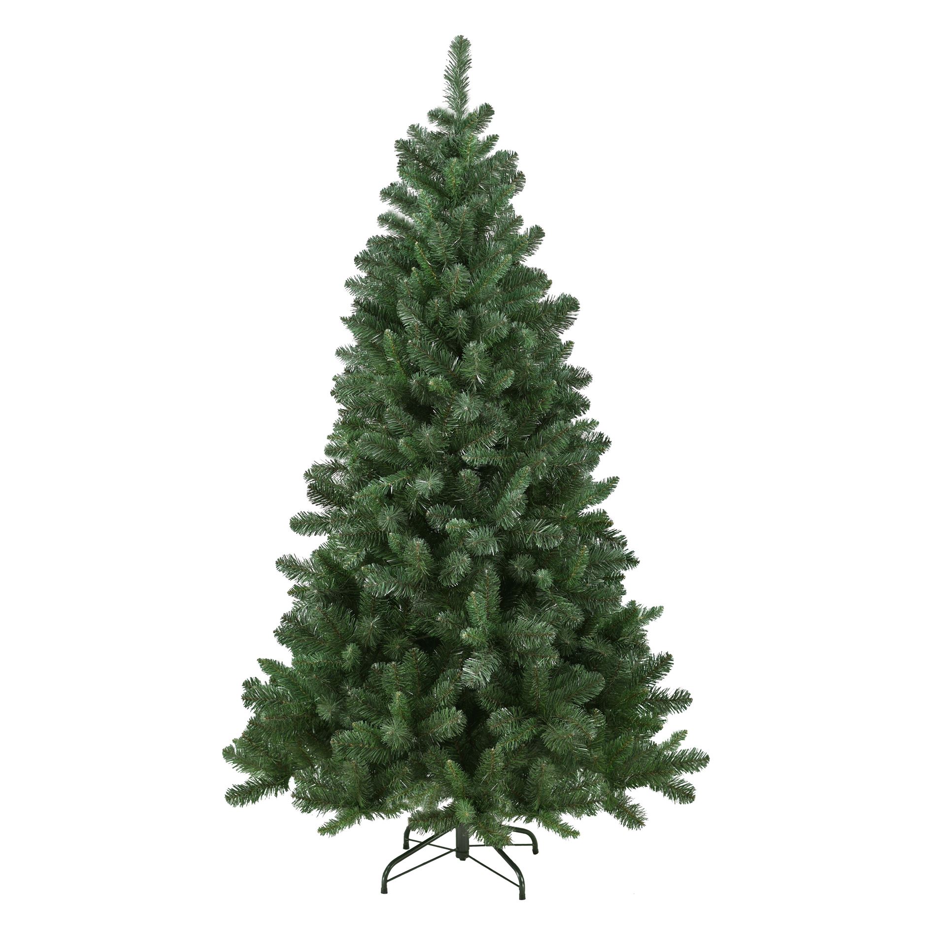 Blackhill kunstkerstboom - 210 cm - donkergroen - Diameter 114 cm - 1.042 tips - metalen voet