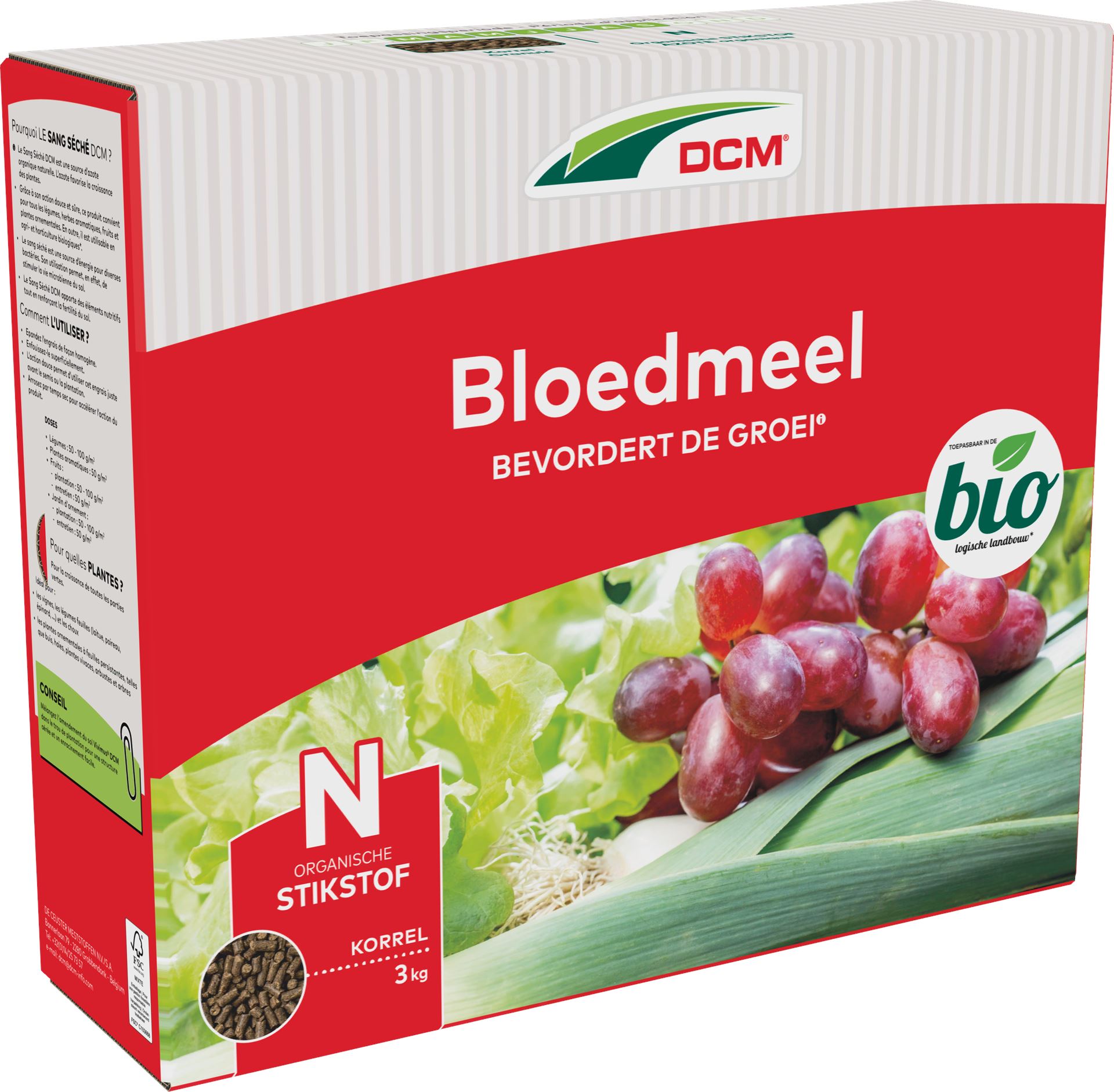 DCM meststof - bloedmeel – 3 kg – bio