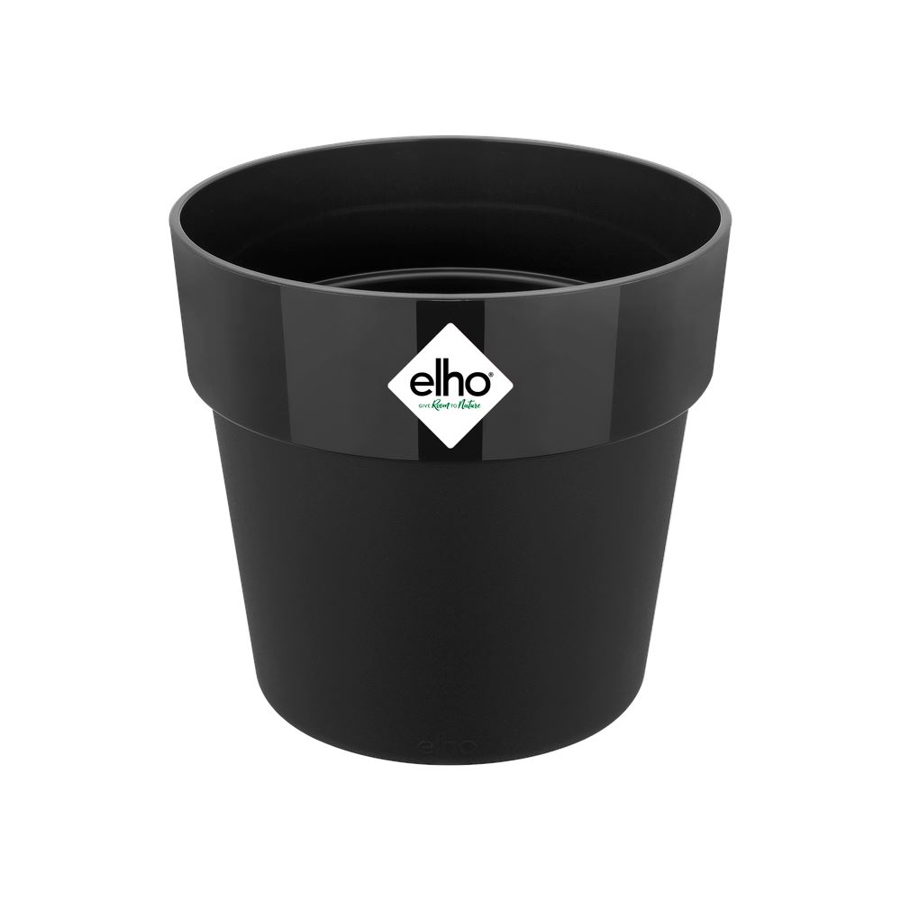 elho B.for Original Rond 22 - Living black (Zwart) -Ø 22 x H 20 cm - Ideaal voor binnen - 100% gerecycled afbeelding