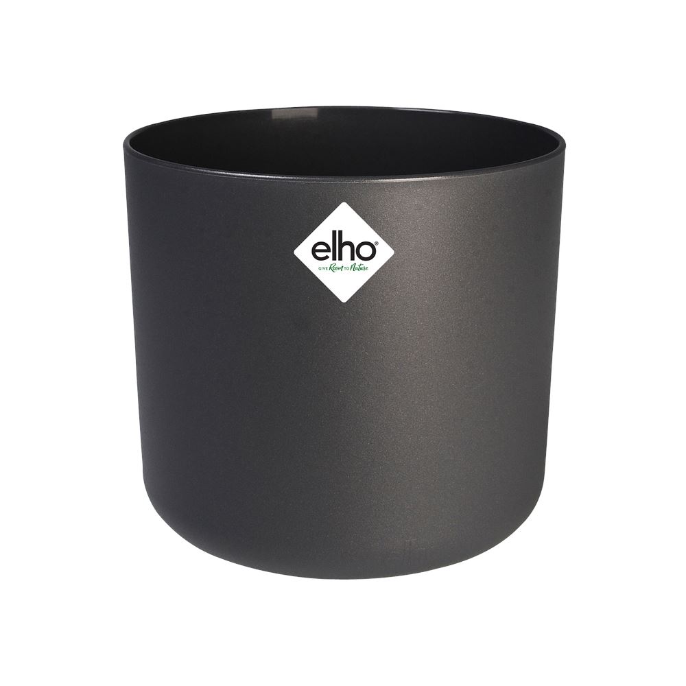 elho B.for Soft Rond 30 - Antraciet (Zwart) - Diameter 30 x H 28 cm - Ideaal voor binnen - 100% gerecycled afbeelding