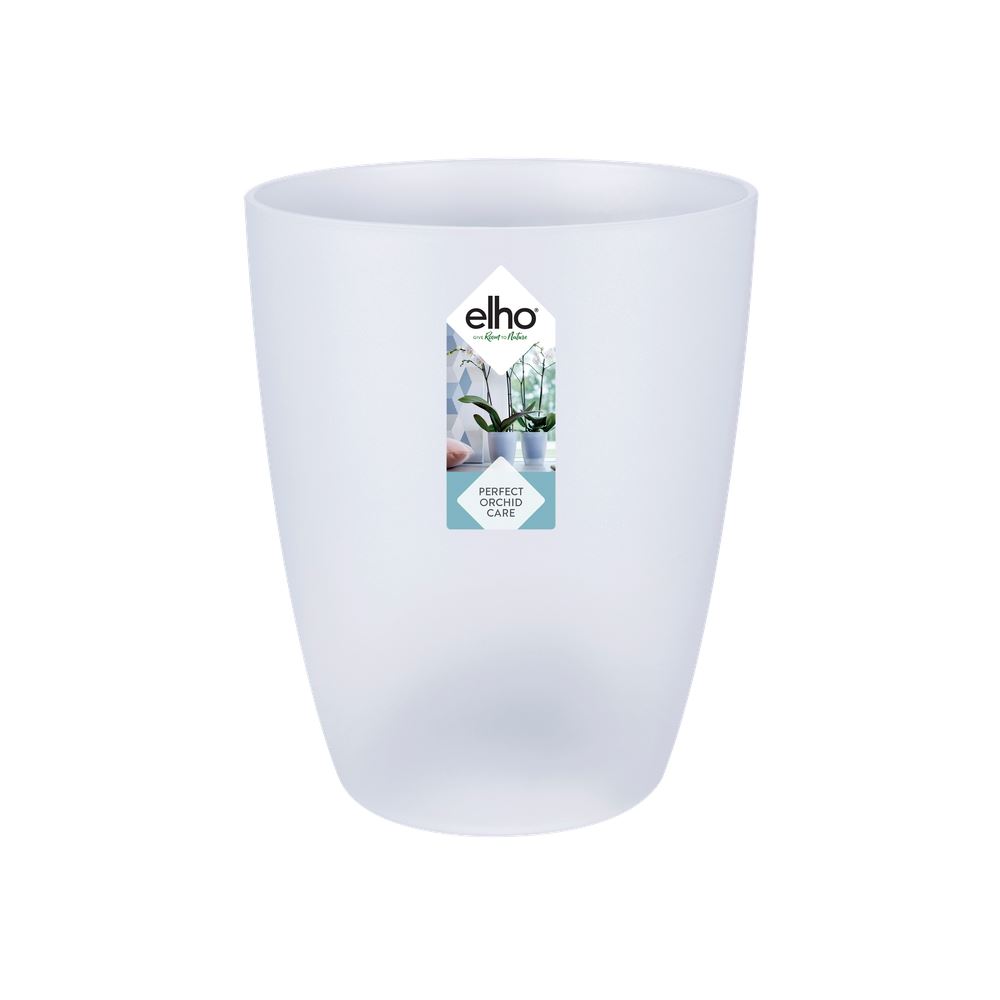 elho Brussels Orchidee Hoog 12,5 - Transparant (Transparant) -Ø 13 x H 16 cm - Ideaal voor binnen - 100% gerecycled afbeelding