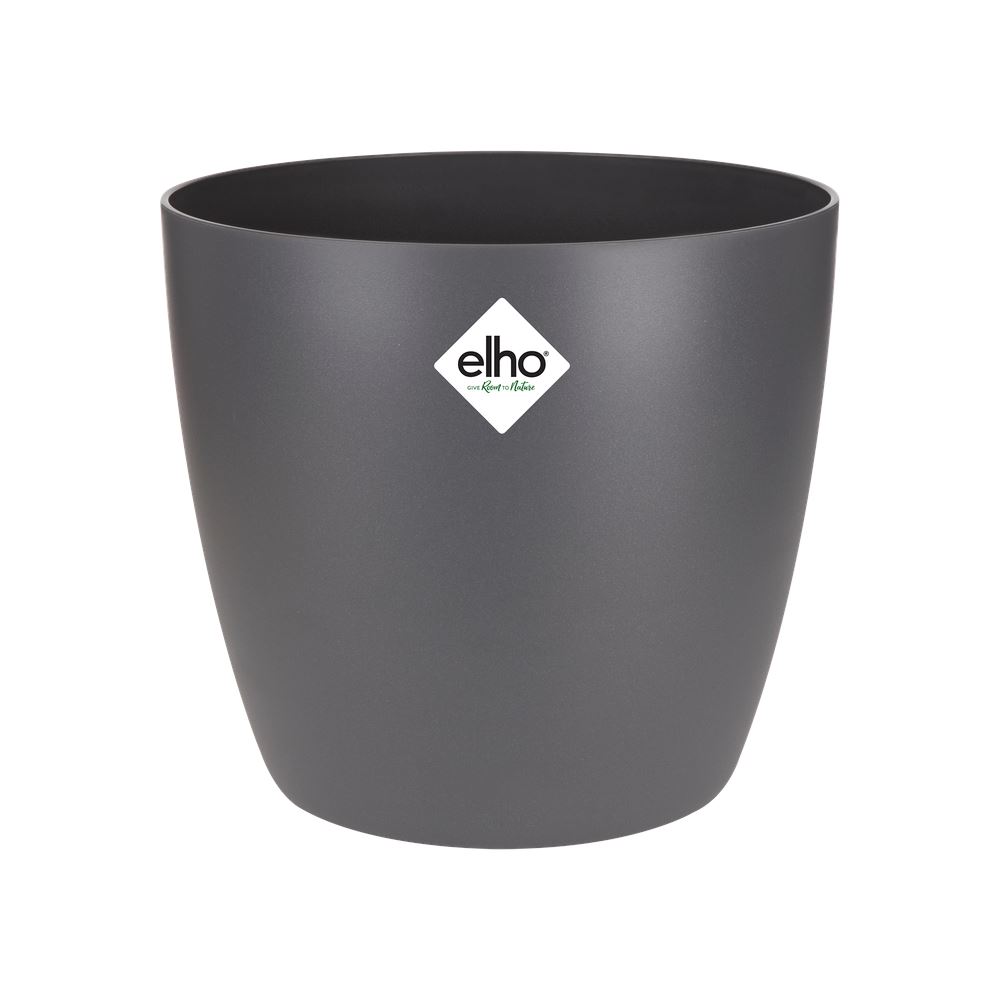 elho Brussels Rond 30 - Antraciet (Zwart) -Ø 30 x H 27 cm - Ideaal voor binnen - 100% gerecycled afbeelding