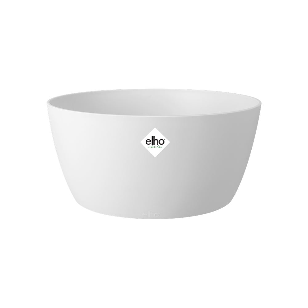 elho Brussels Schaal 23 - Wit (Wit) -Ø 23 x H 11 cm - Ideaal voor binnen - 100% gerecycled afbeelding