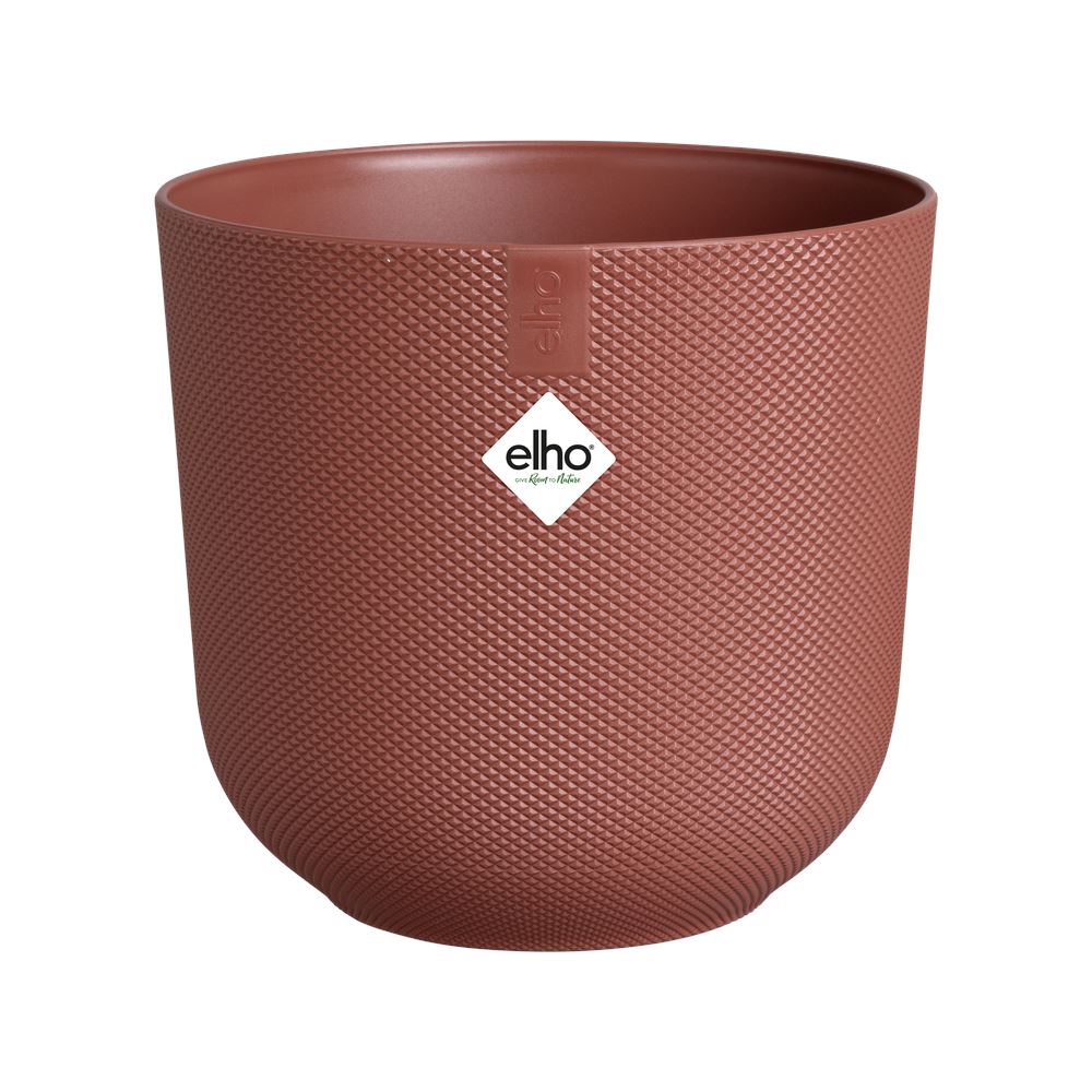 elho Jazz Rond 23 - Toscaans rood (Rood) - Diameter 23 x H 21 cm - Ideaal voor binnen - 100% gerecycled afbeelding