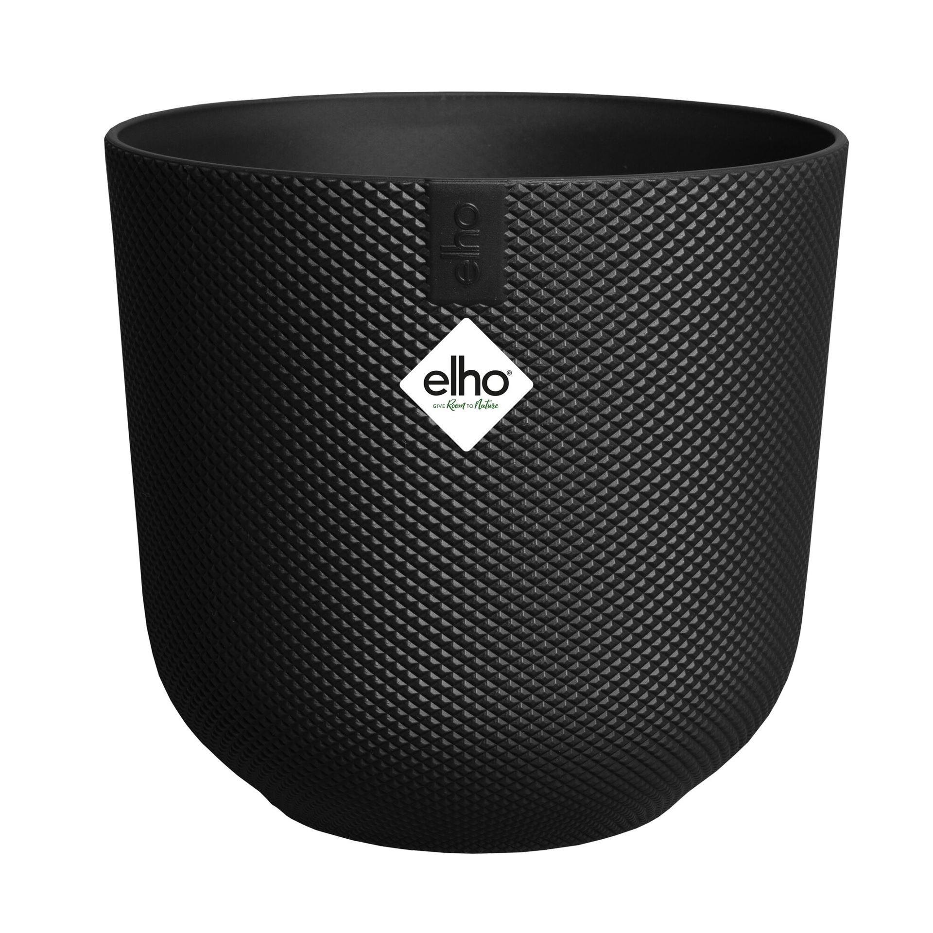 elho Jazz Rond 26 - Living Black (zwart) -Ø 26 x H 24 cm - Ideaal voor binnen - 100% gerecycled afbeelding