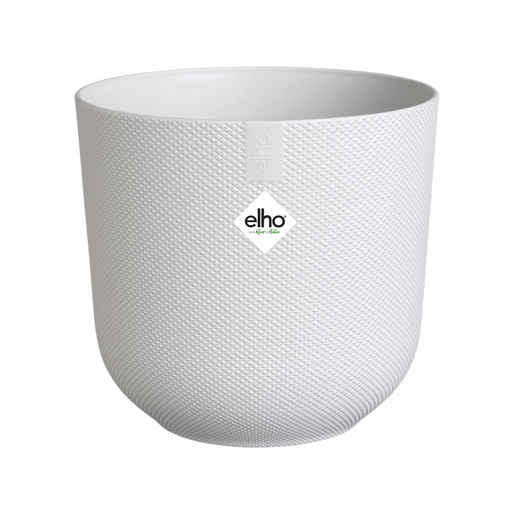 elho Jazz Rond 26 - Zijdewit (Wit) -Ø 26 x H 24 cm - Ideaal voor binnen - 100% gerecycled afbeelding