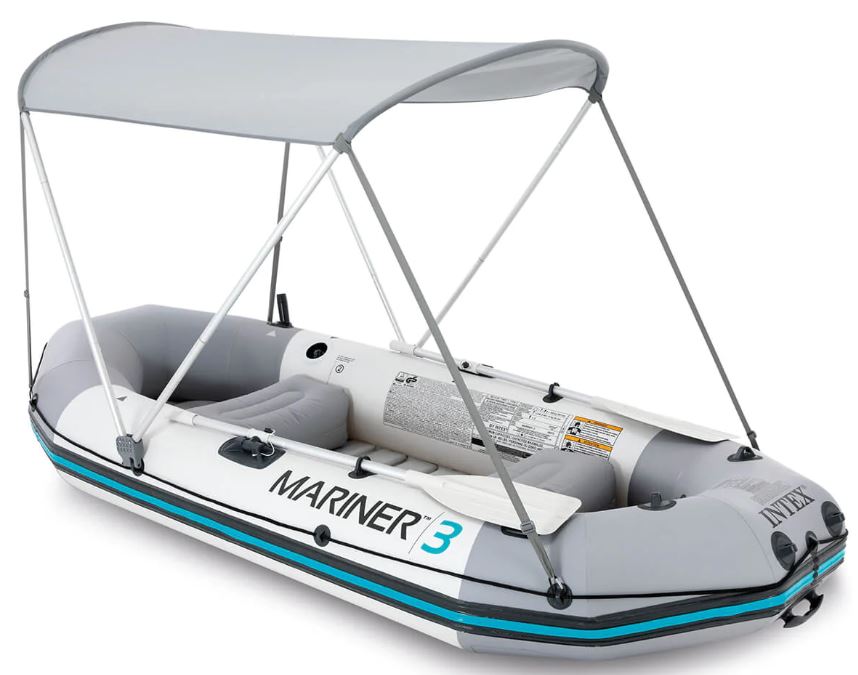Intex zonnescherm voor opblaasboten'Canopy'- L160 x B142 cm - grijs afbeelding