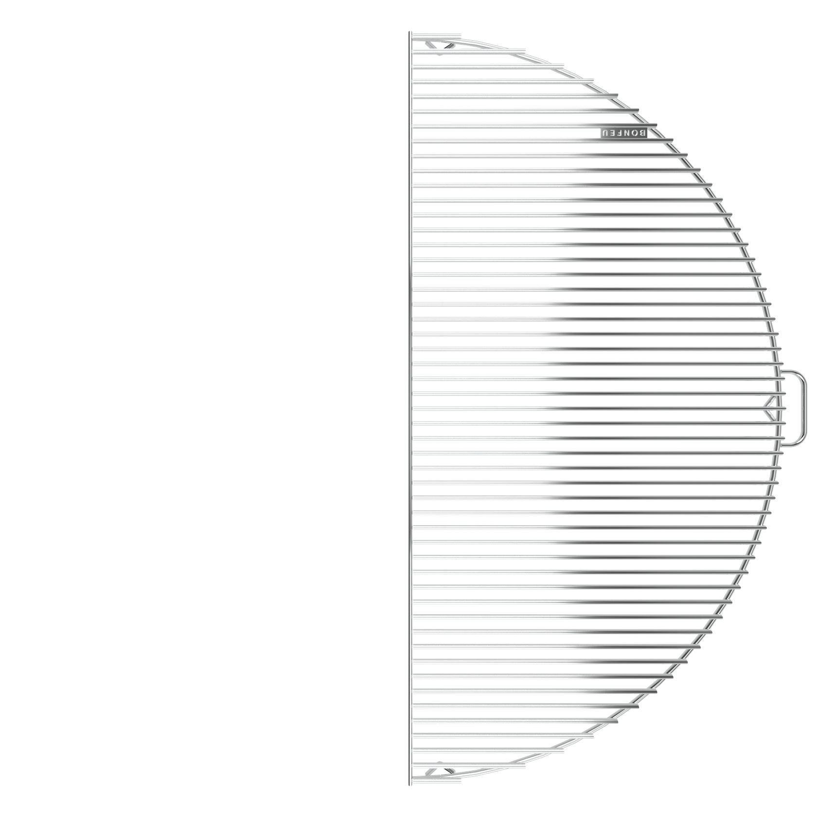 BonFeu BonGrill½ Ø 100 - Grijs - LxBxH: 54x104x3cm afbeelding