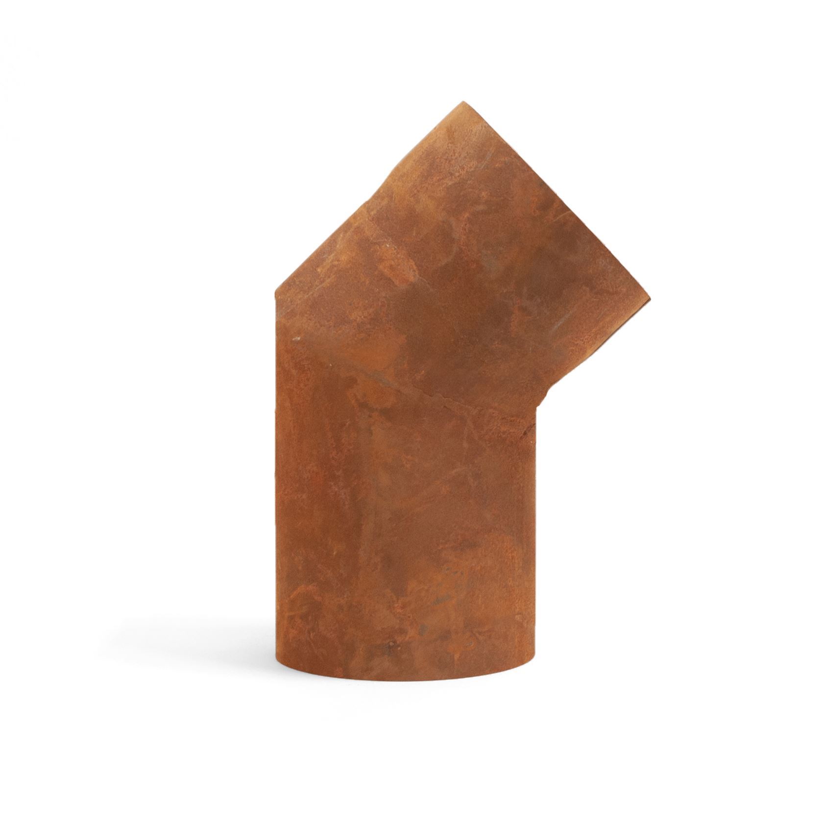 BonFeu Hoekpijp– Ø100 mm – 45° – 11x15x21 cm – Roest afbeelding