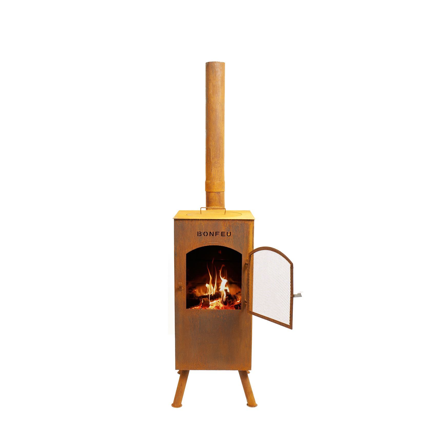 BonFeu Tuinhaard BonCarré – 35x35x164 cm – Roest afbeelding