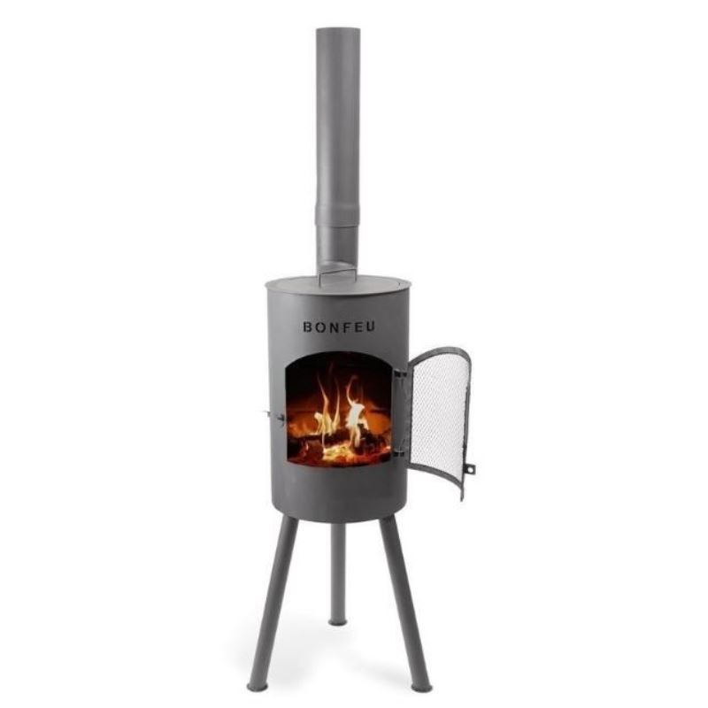 BonFeu Tuinhaard BonGiano SP– Ø30 cm x H142 cm – Zwart afbeelding