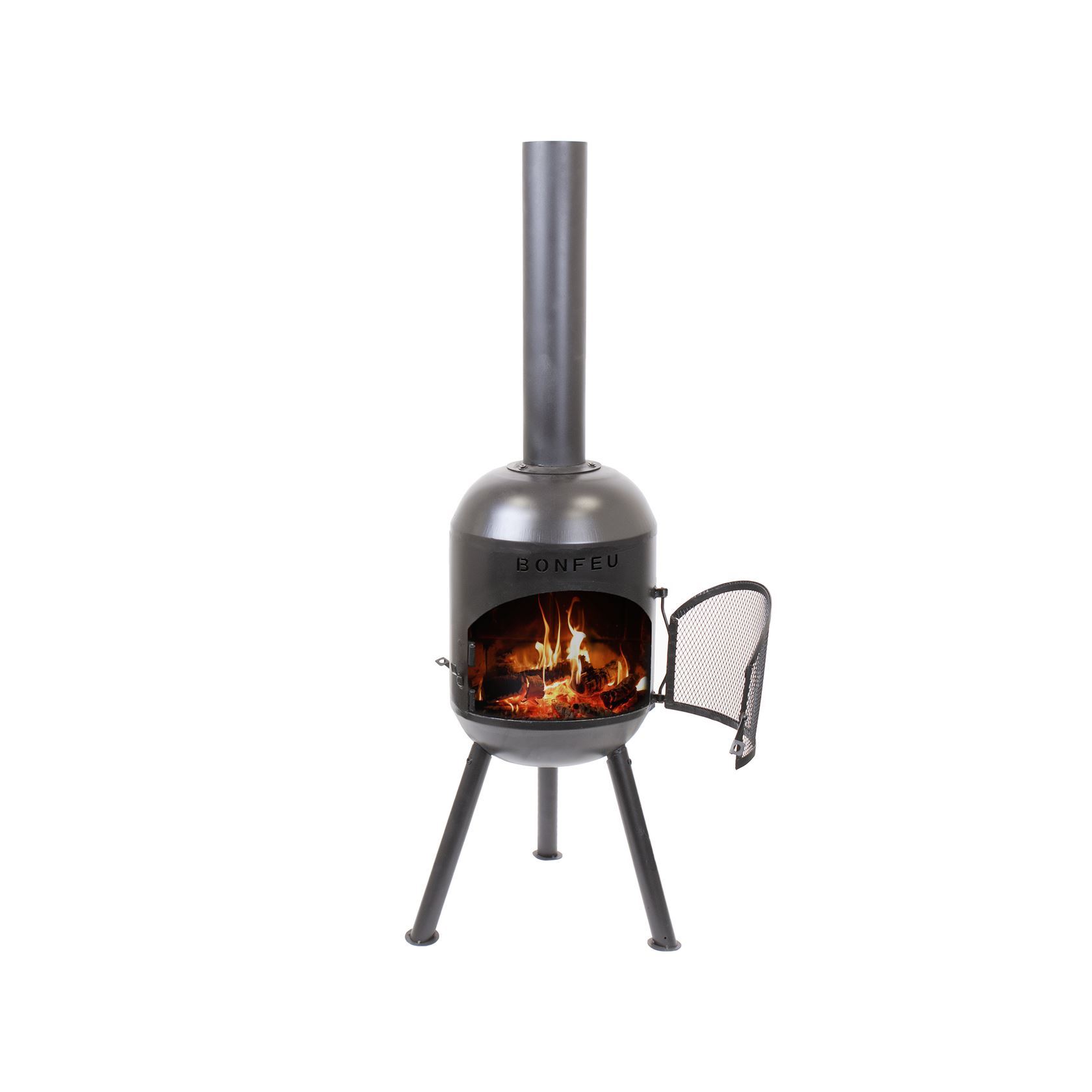 BonFeu Tuinhaard BonSolo– 34x34x126 cm – Zwart afbeelding