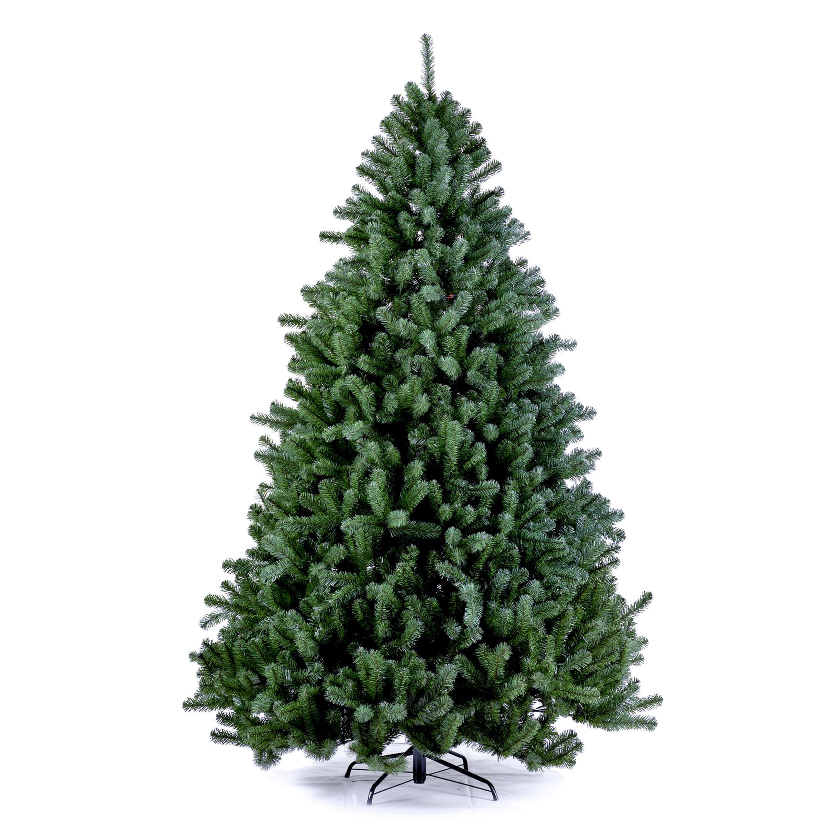 Boston kunstkerstboom - 180 cm - groen - Diameter 119 cm - 1.295 tips - metalen voet