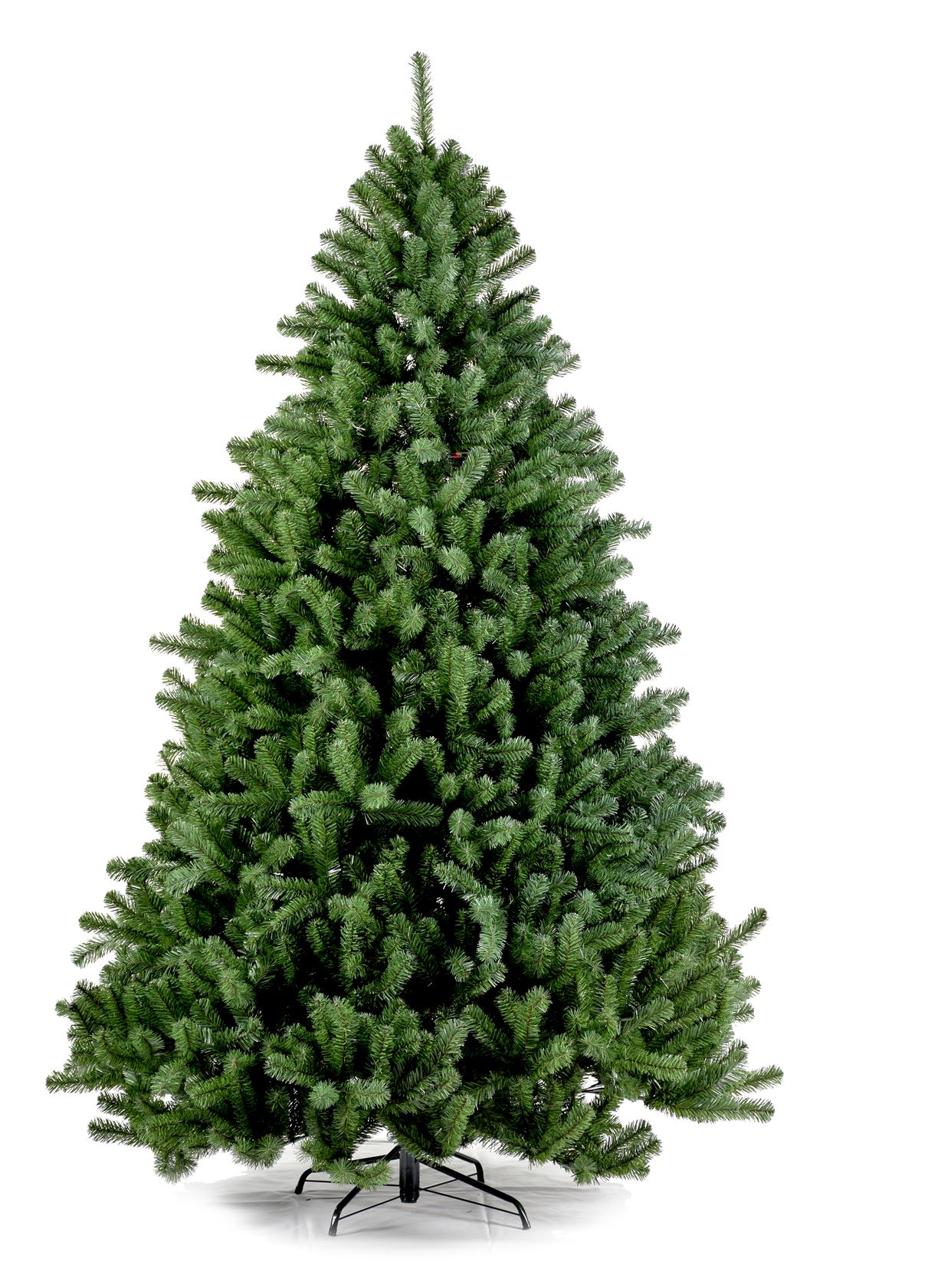 Boston kunstkerstboom - 240 cm - groen - Diameter 141 cm - 2.365 tips - metalen voet
