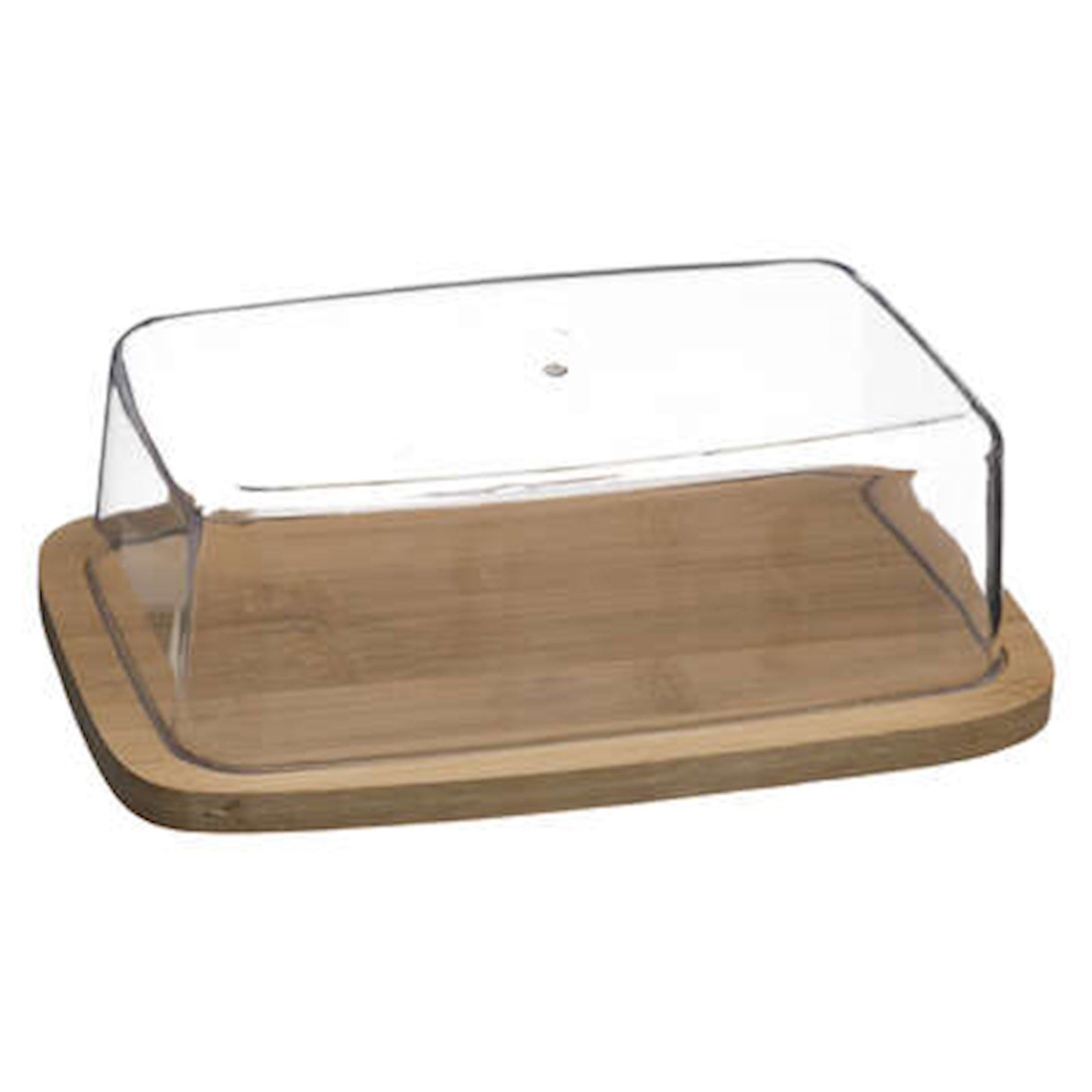 5Five botervloot - 19x12x6,5 cm - Bamboe Basis - Kunststof Deksel afbeelding
