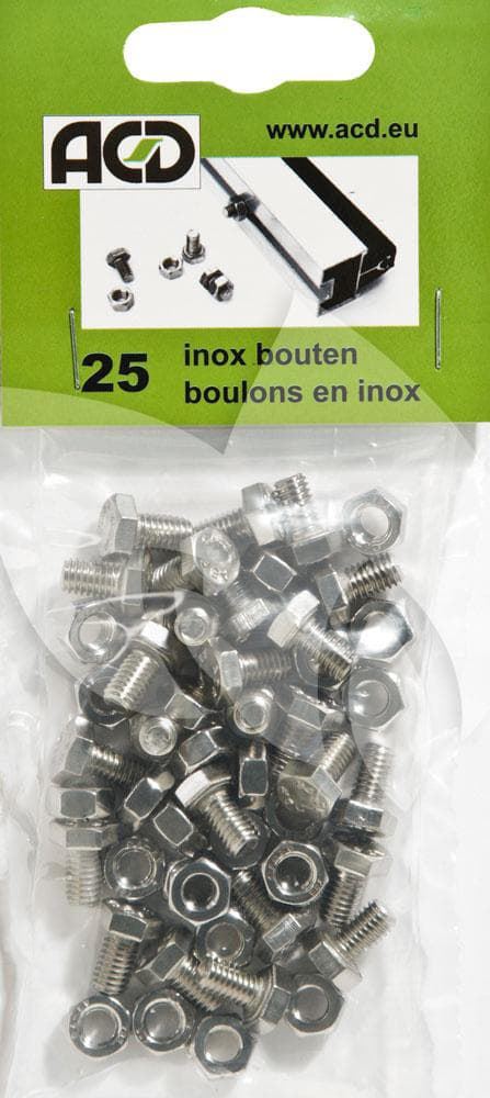 ACD inox bouten M6x10 - set van 25 st. afbeelding